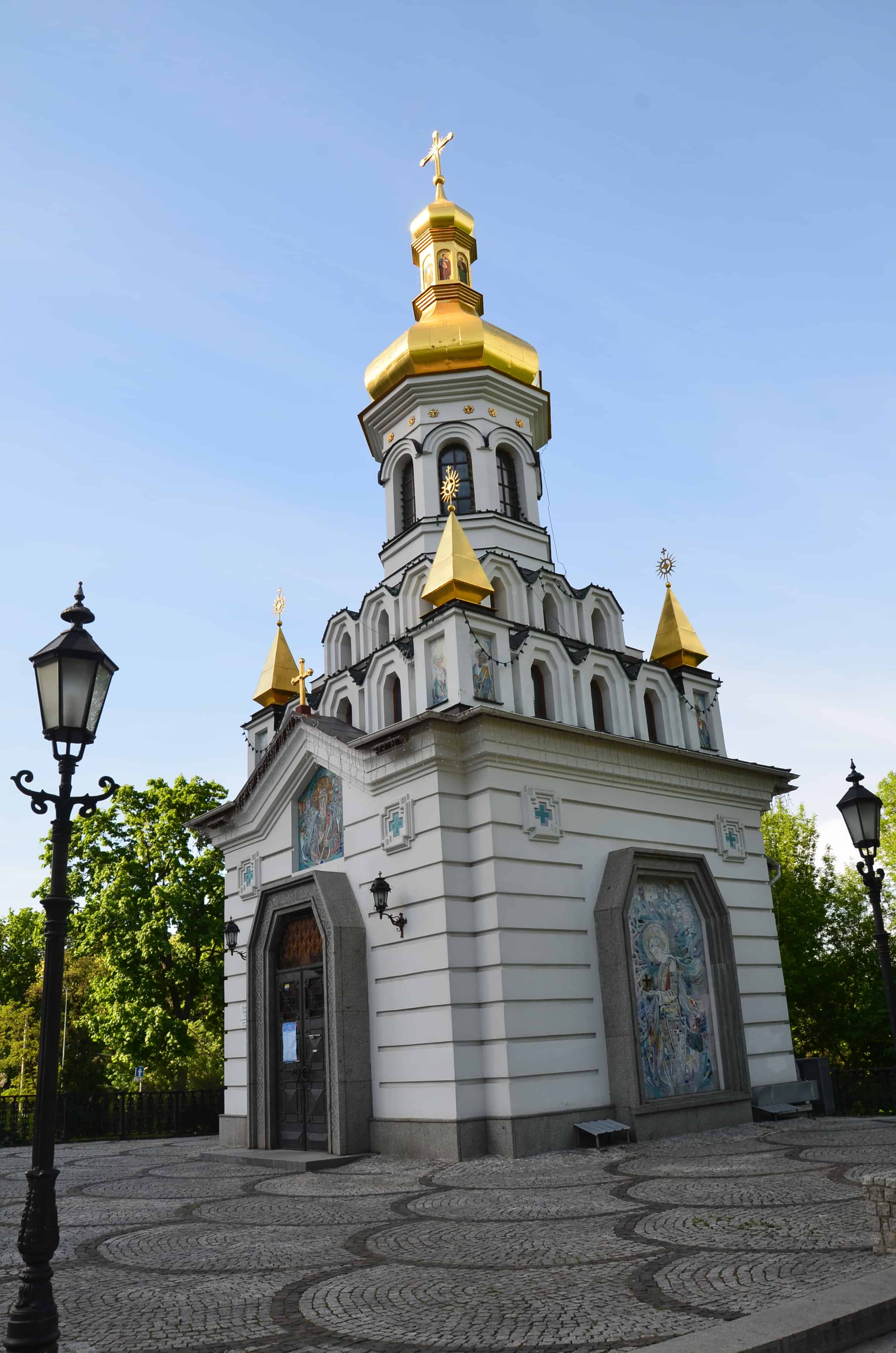 Chapel of St. Andrew at Askold's Grave Park in Kyiv, Ukraine
