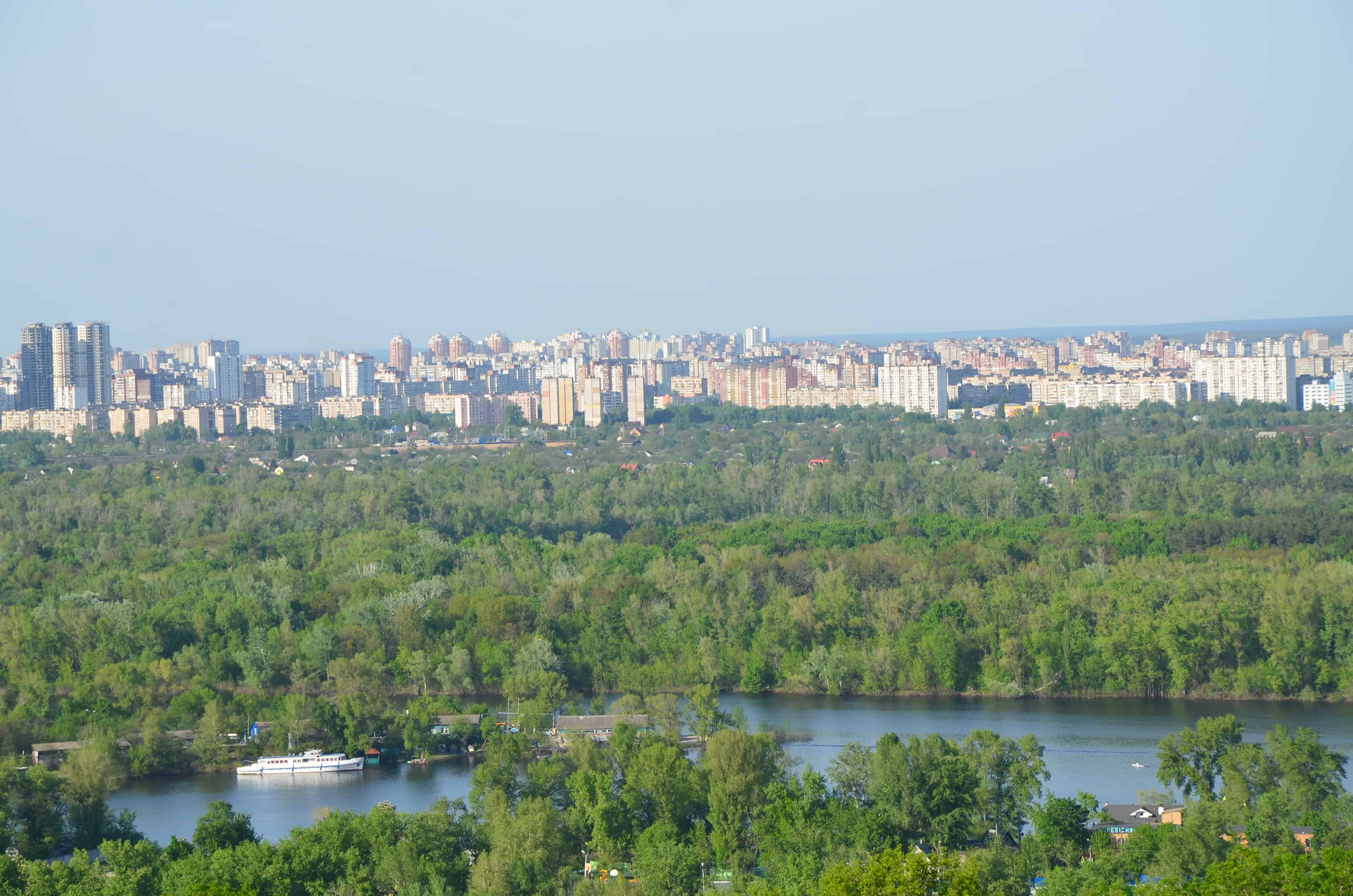View from Mariyinskyi Park in Kyiv, Ukraine