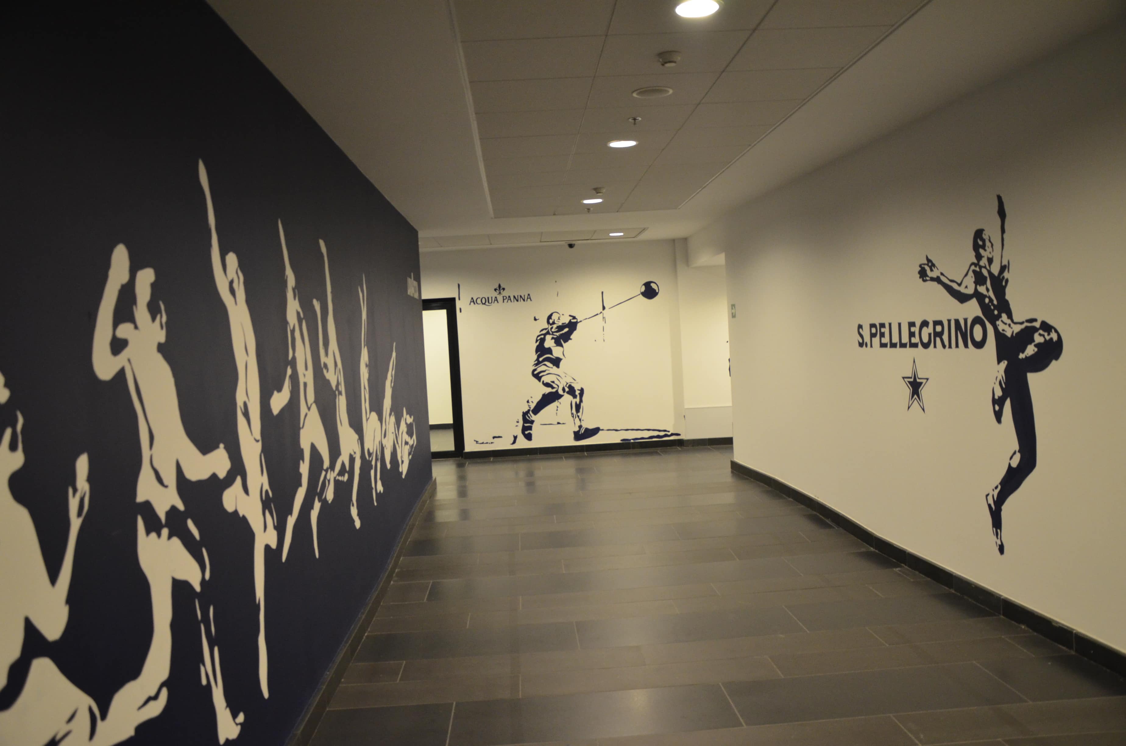 Corridor at Olimpiyskiy National Sports Complex in Kyiv, Ukraine