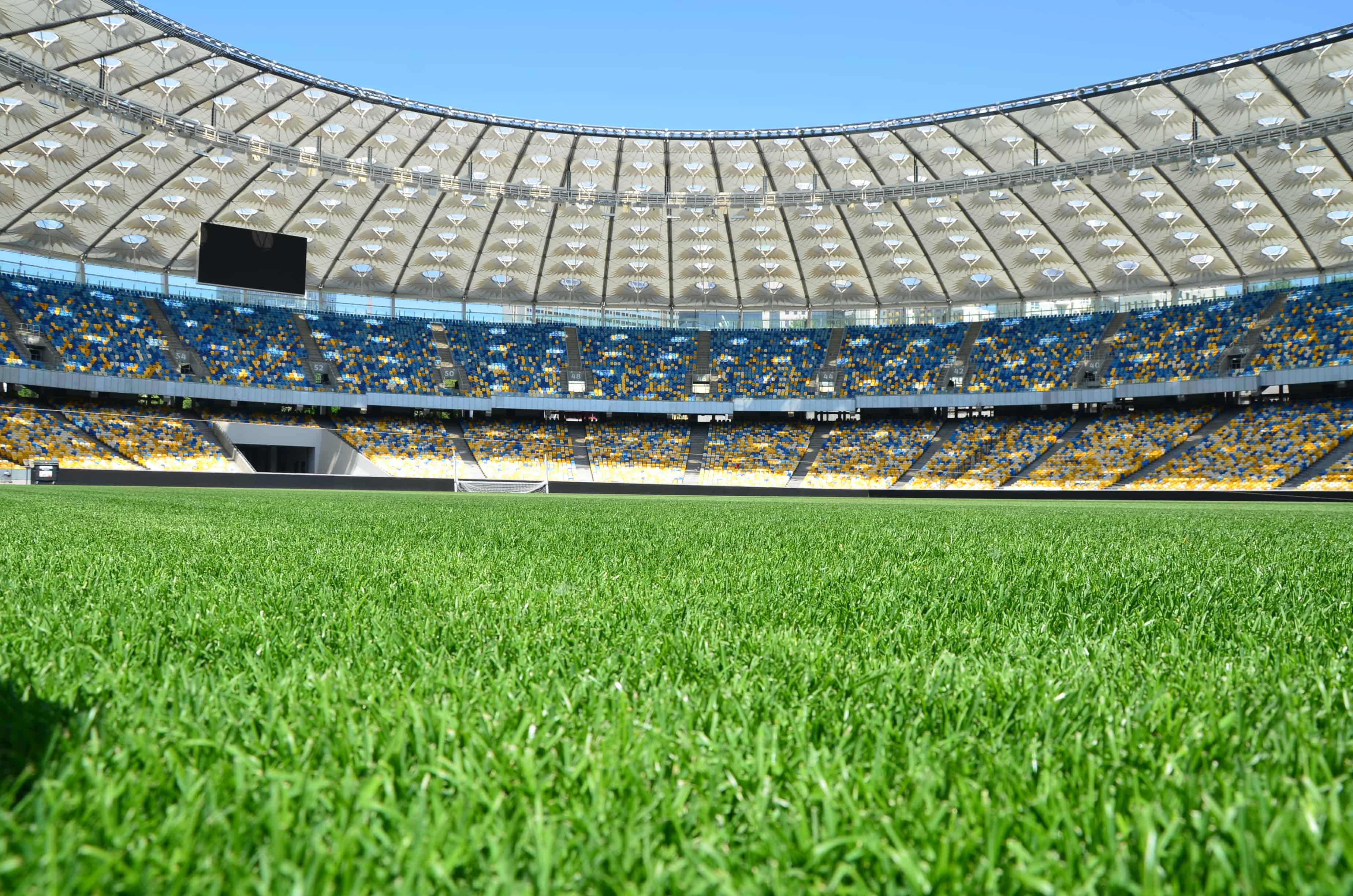 The field at Olimpiyskiy National Sports Complex in Kyiv, Ukraine