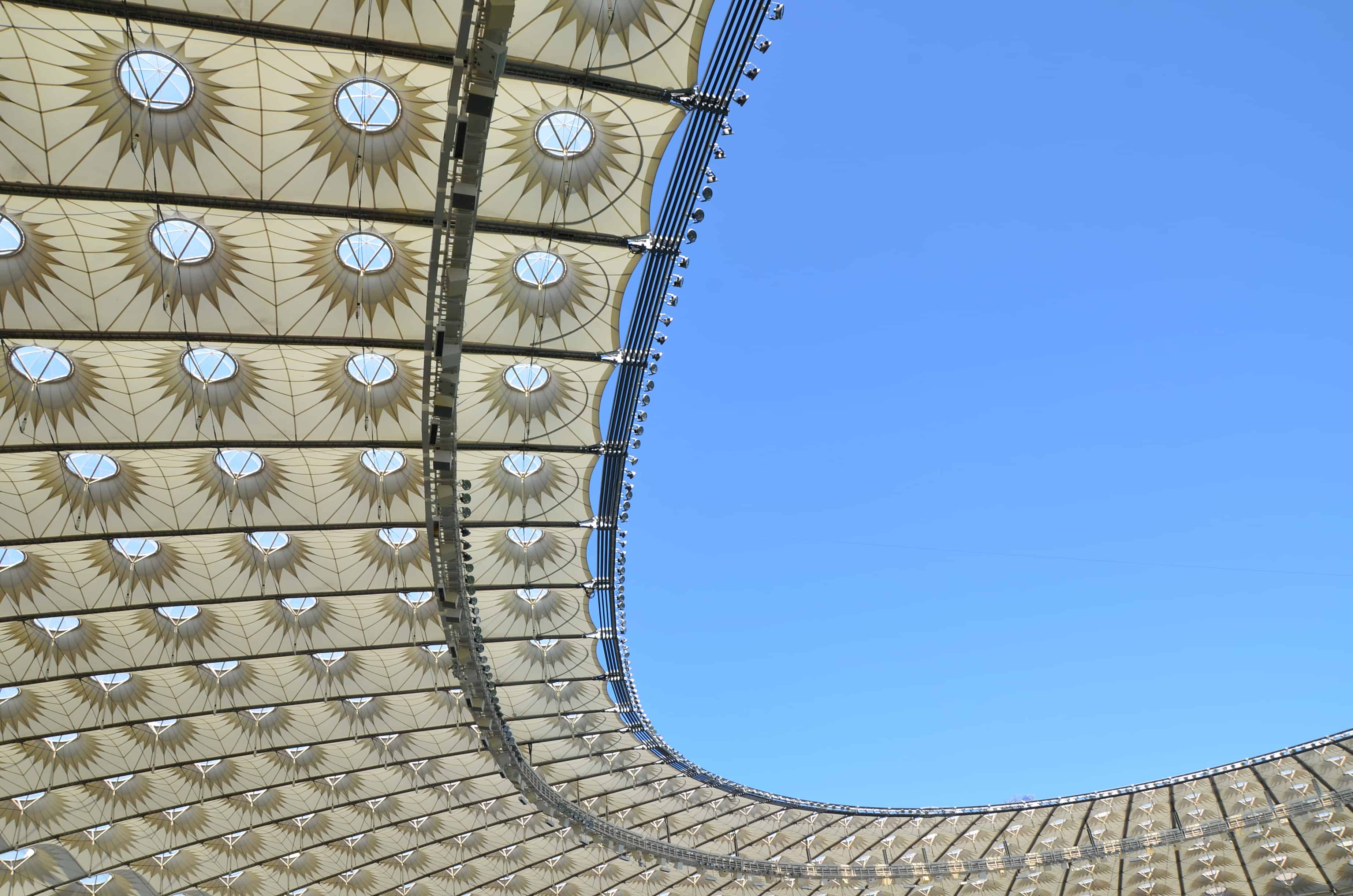 Roof at Olimpiyskiy National Sports Complex in Kyiv, Ukraine