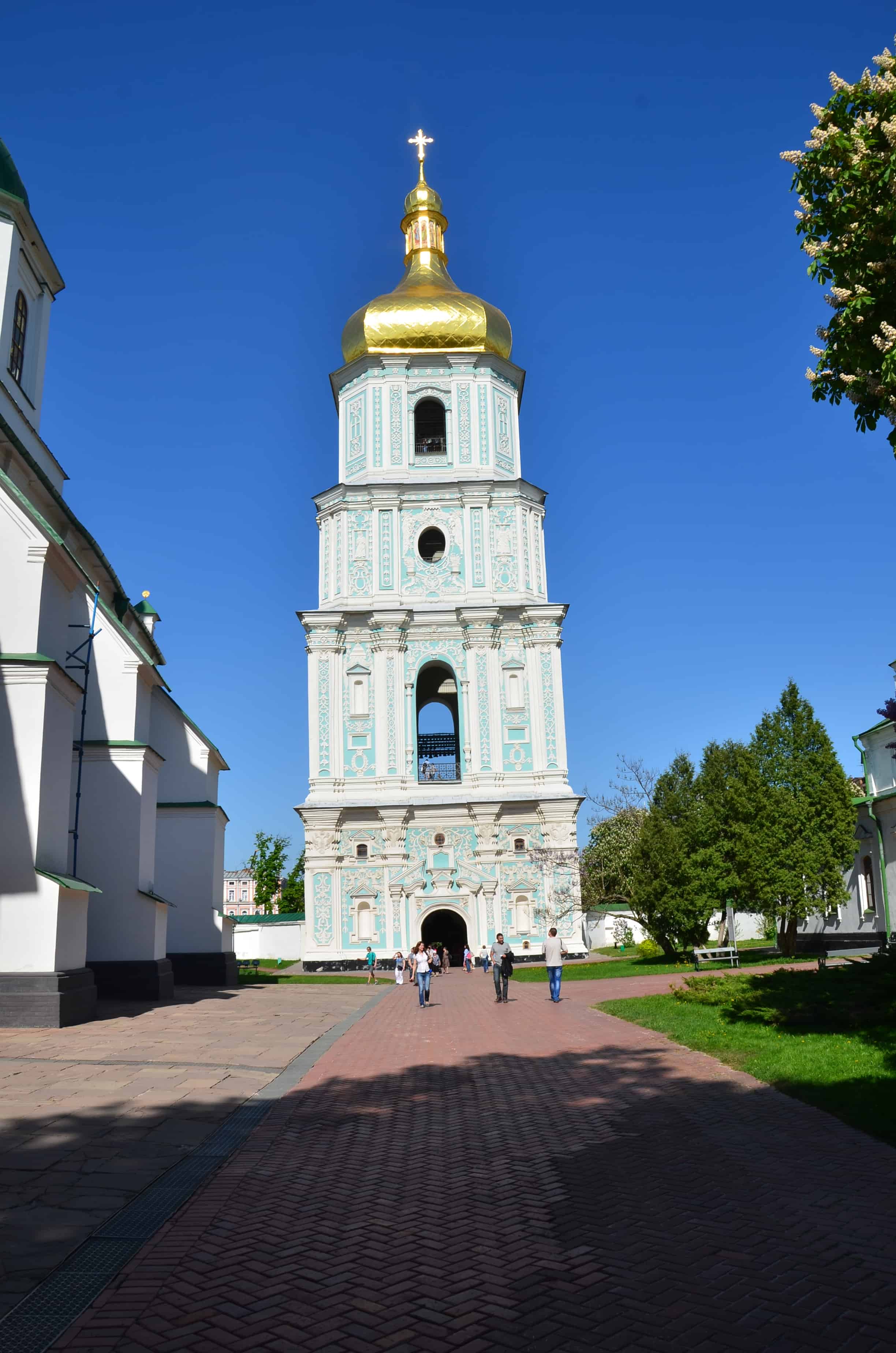 Bell tower at Saint Sophia Cathedral complex in Kyiv, Ukraine
