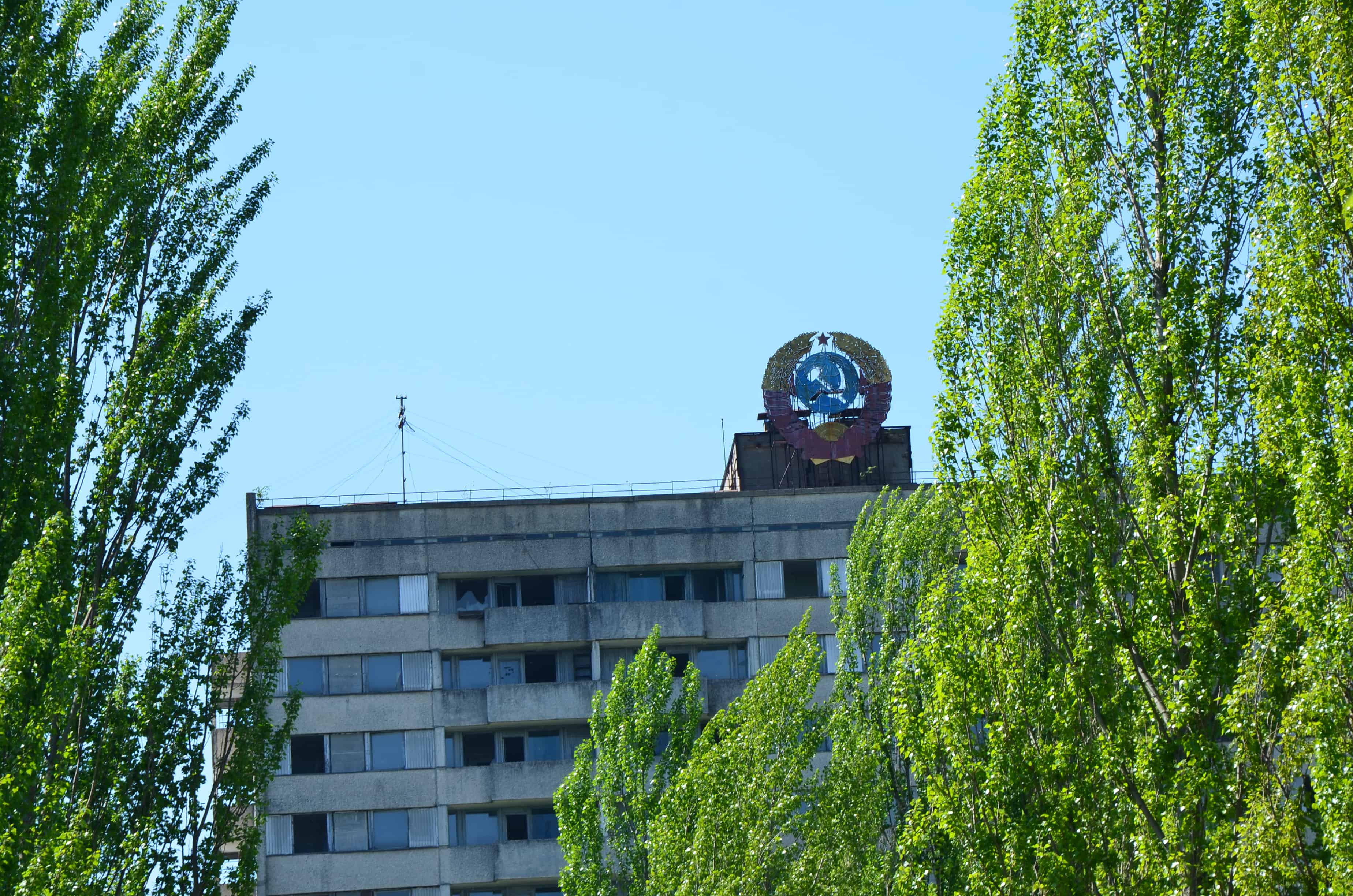 16-story building in Pripyat, Chernobyl Exclusion Zone, Ukraine