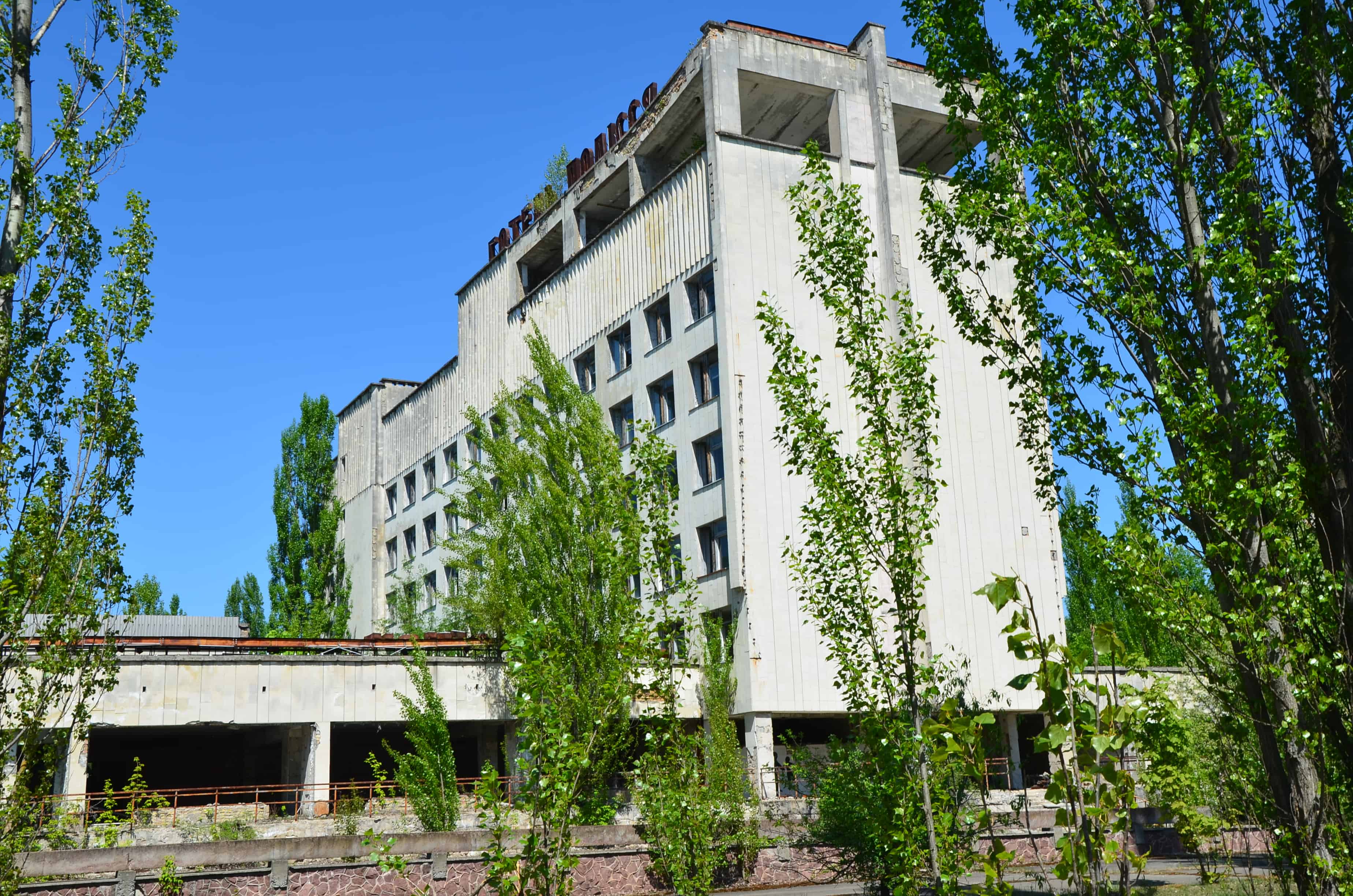 Hotel Polissya in Pripyat, Chernobyl Exclusion Zone, Ukraine