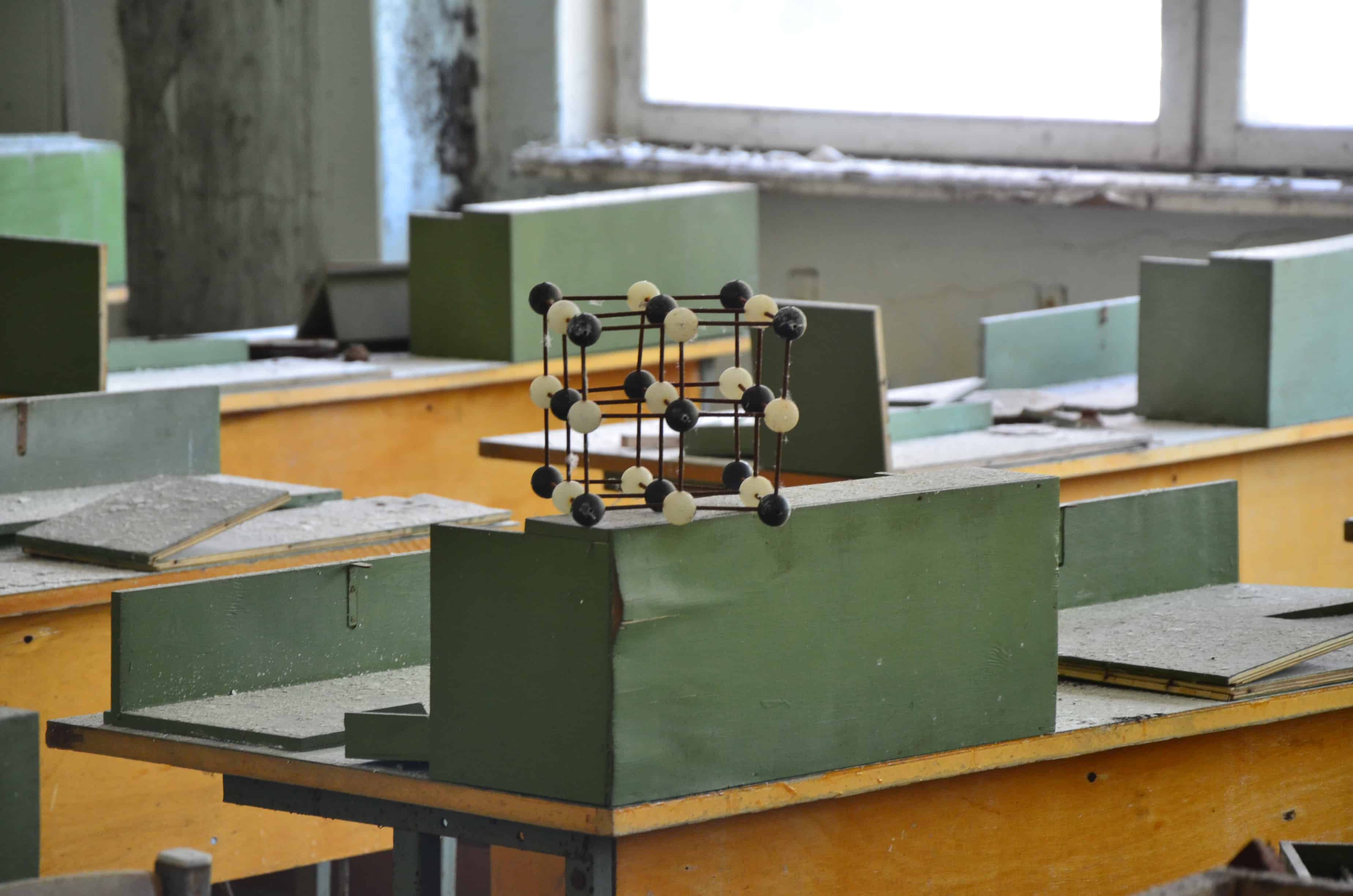 Science lab at Middle School #5 in Pripyat, Chernobyl Exclusion Zone, Ukraine