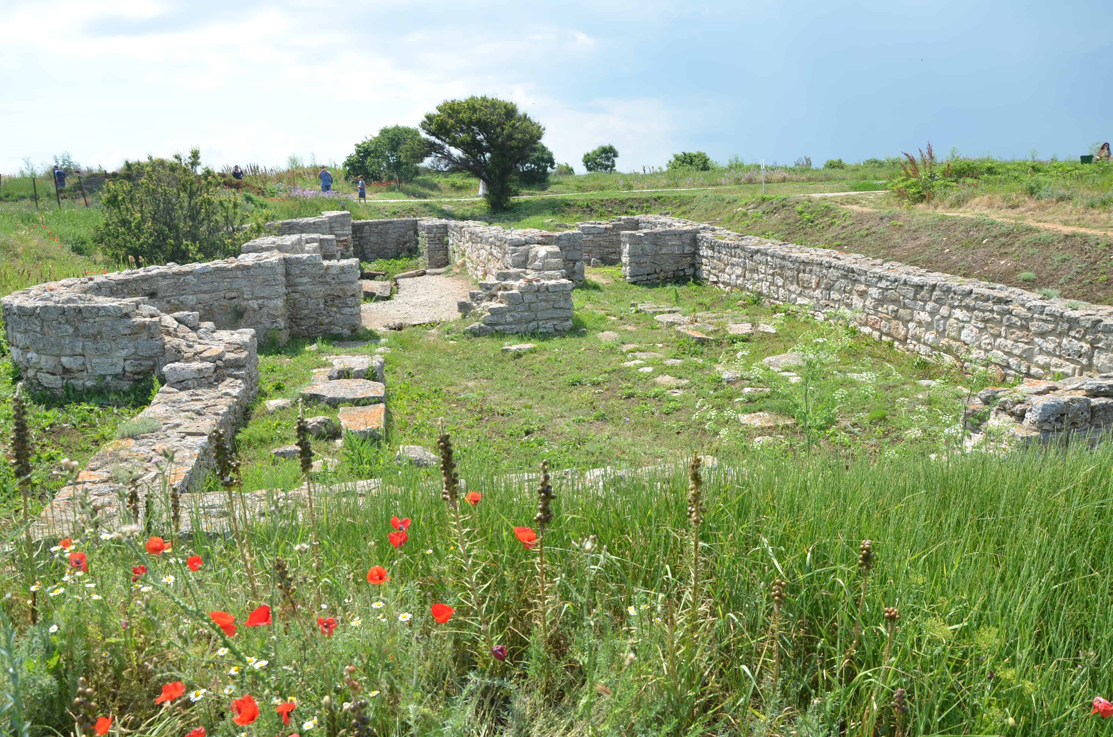 Looking into the Roman bath at Kaliakra, Bulgaria