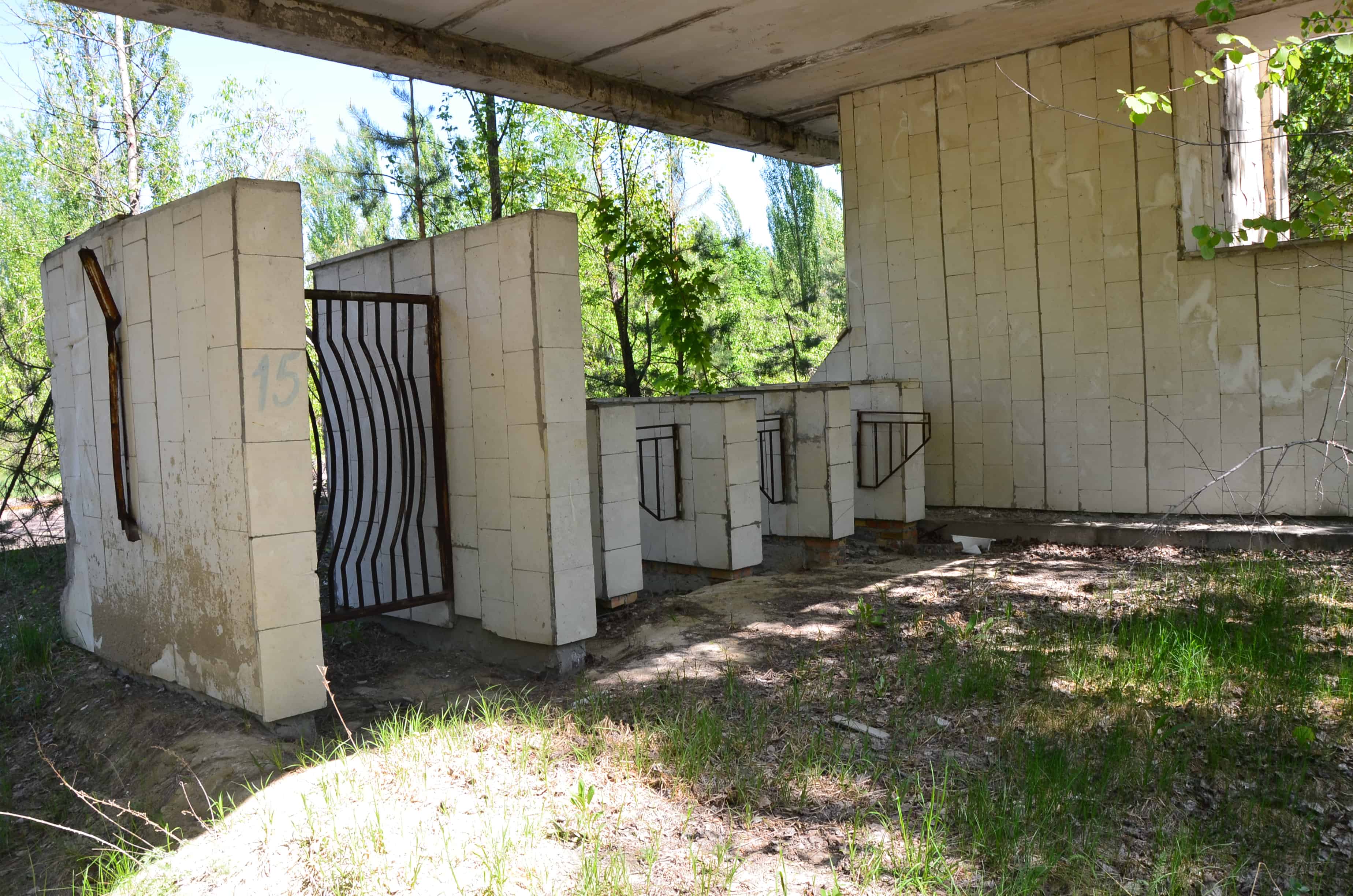 Gates at Stadium "Avangard" in Pripyat, Chernobyl Exclusion Zone, Ukraine