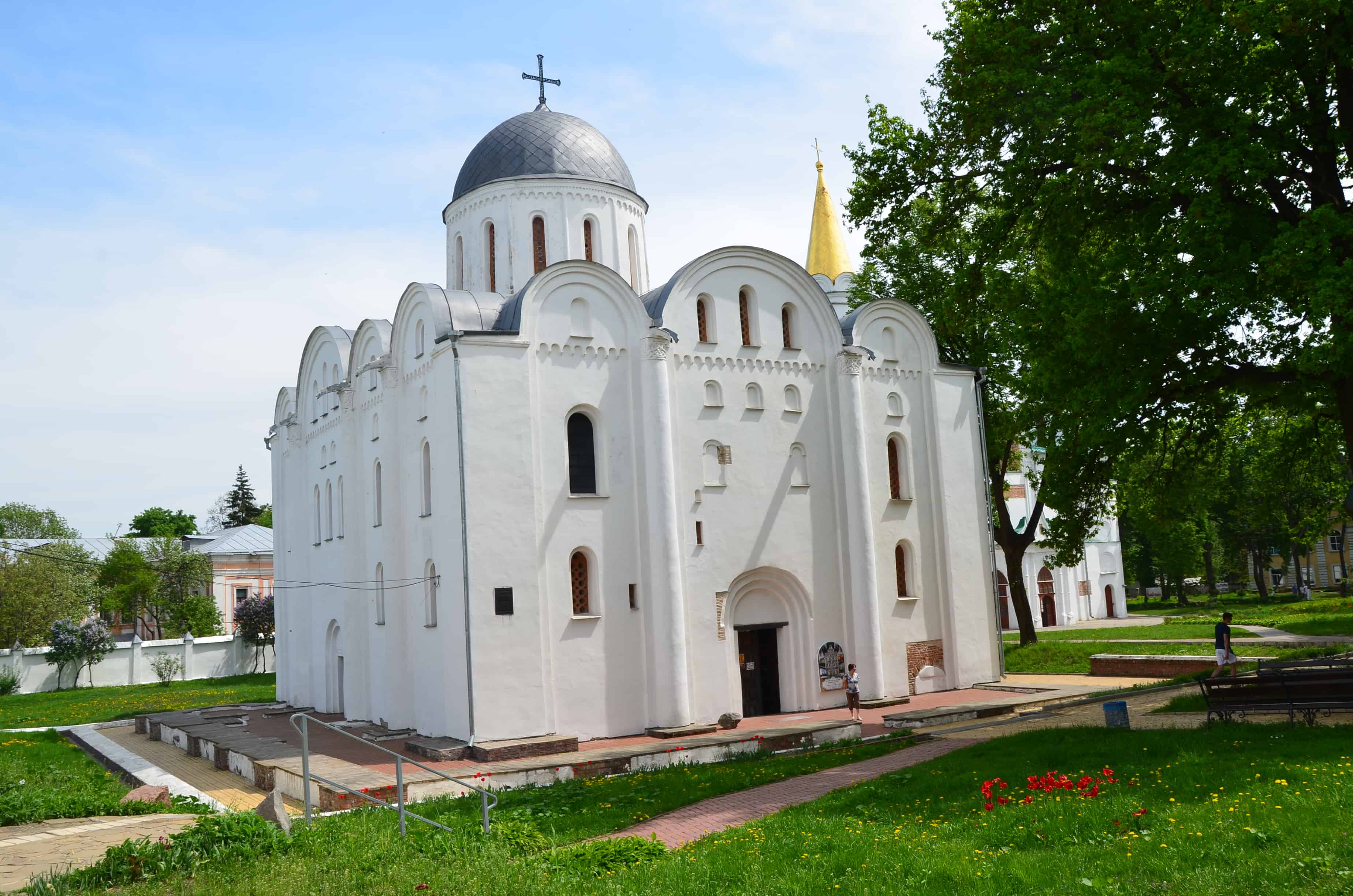 Saints Boris and Gleb Cathedral at Detinets Park in Chernihiv, Ukraine