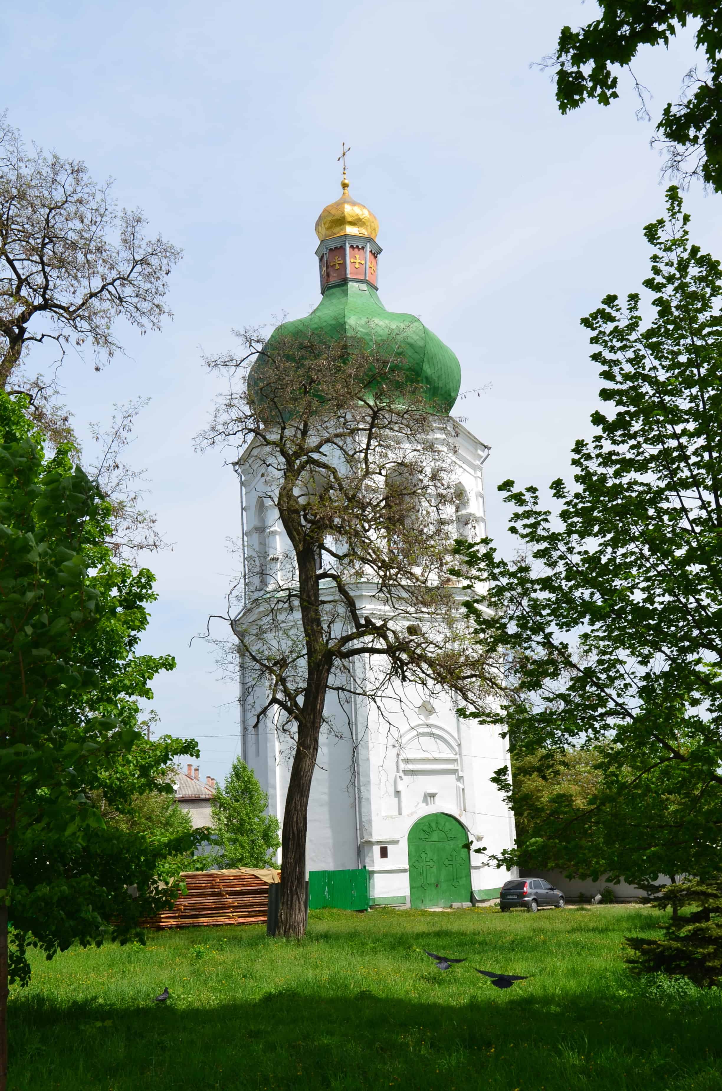 Bell tower at Eletsky Monastery in Chernihiv, Ukraine
