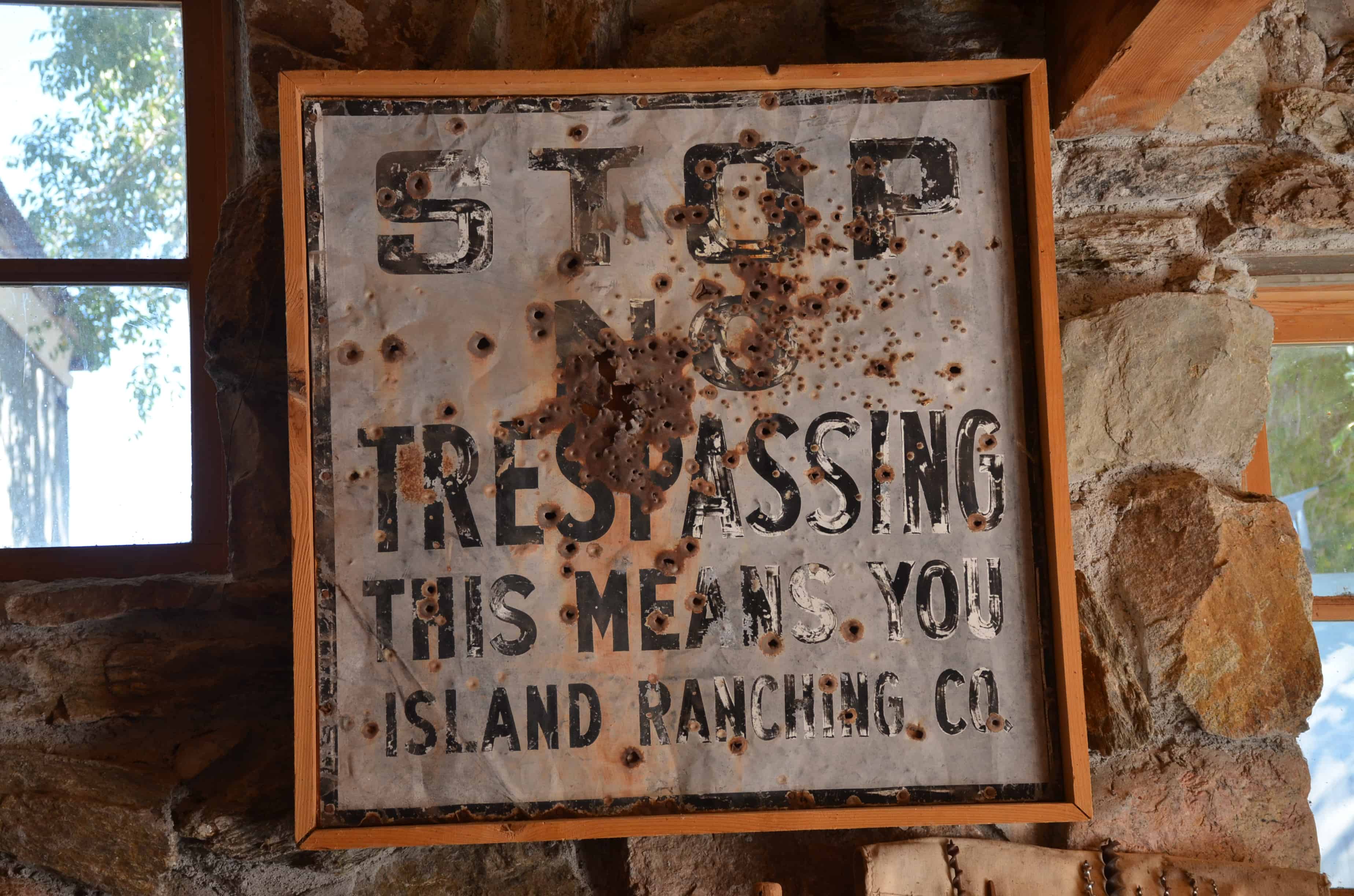 Sign in the Mercantile at Fielding Garr Ranch