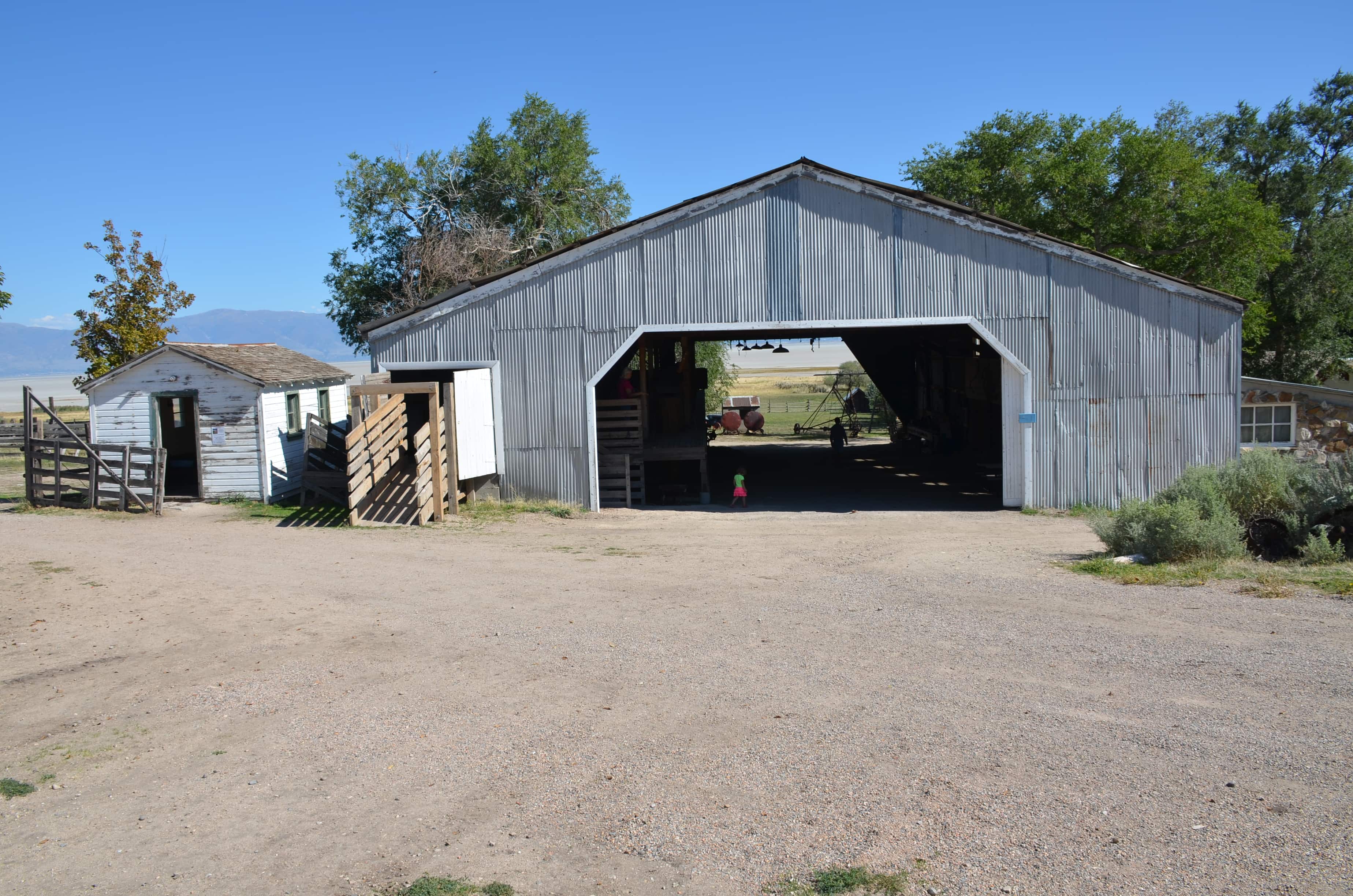 Barn at Fielding Garr Ranch at Antelope Island State Park in Utah