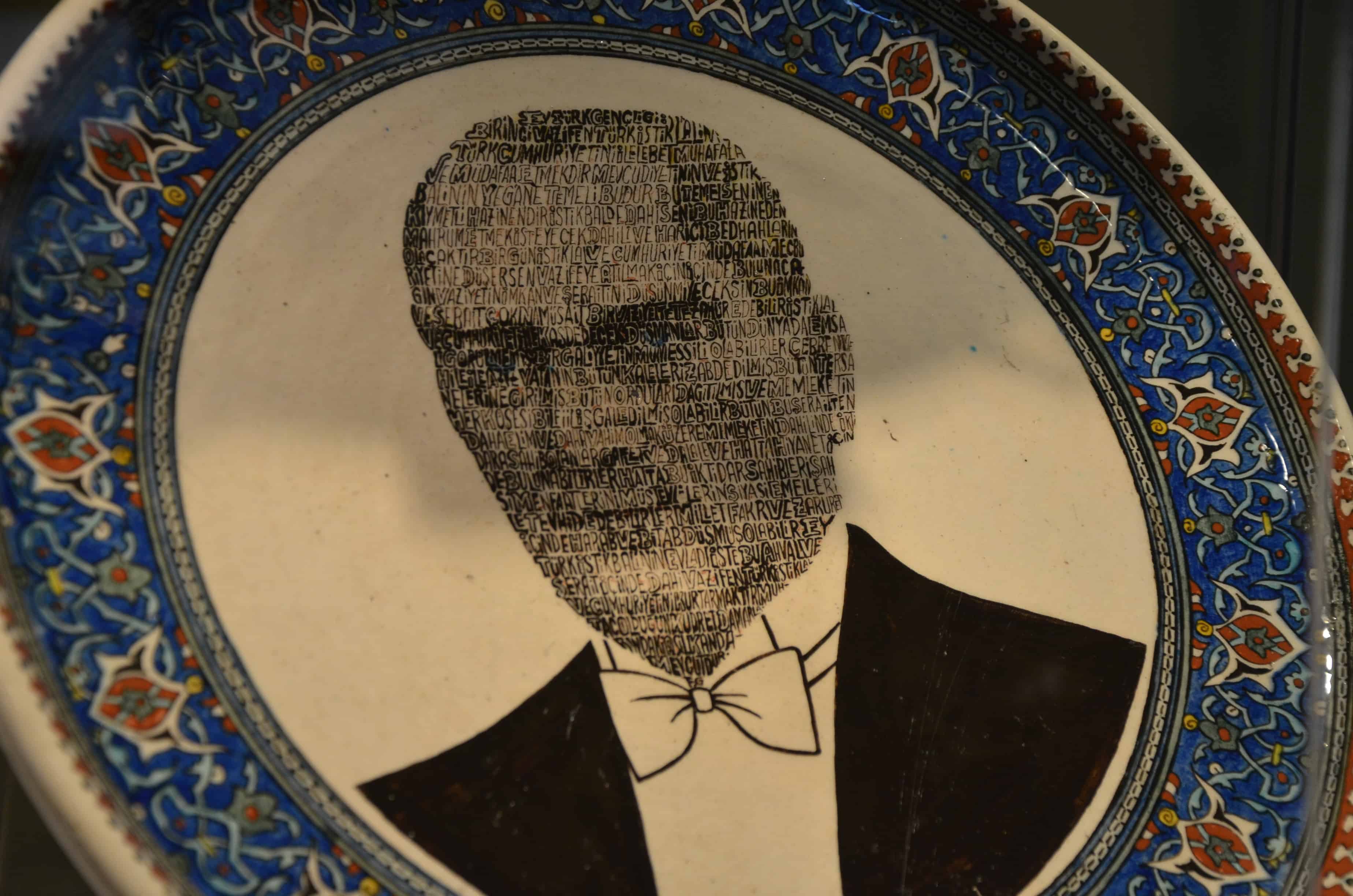 Decorative plate of Atatürk