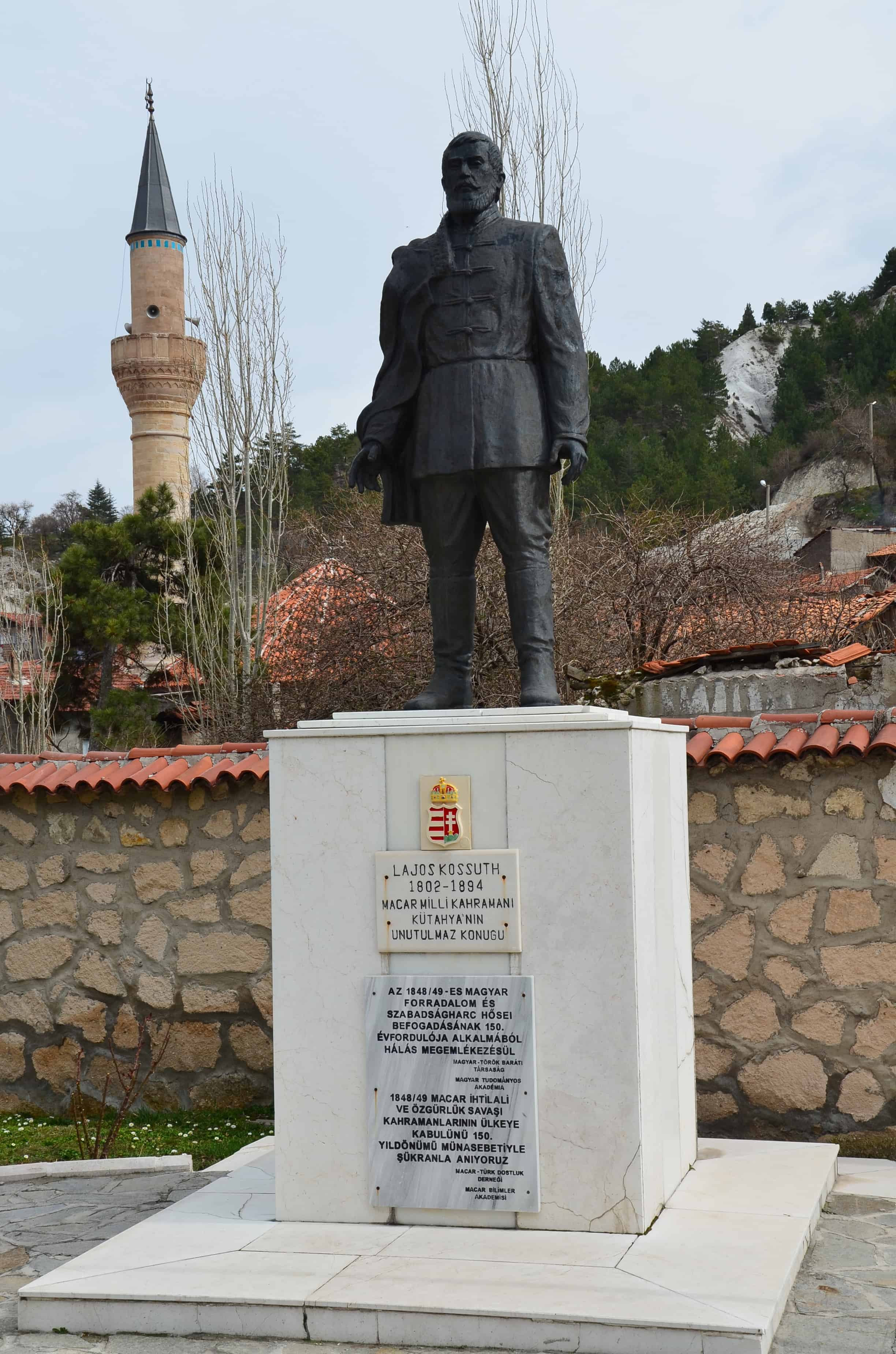 Lajos Kossuth monument at the Lajos Kossuth House in Kütahya, Turkey