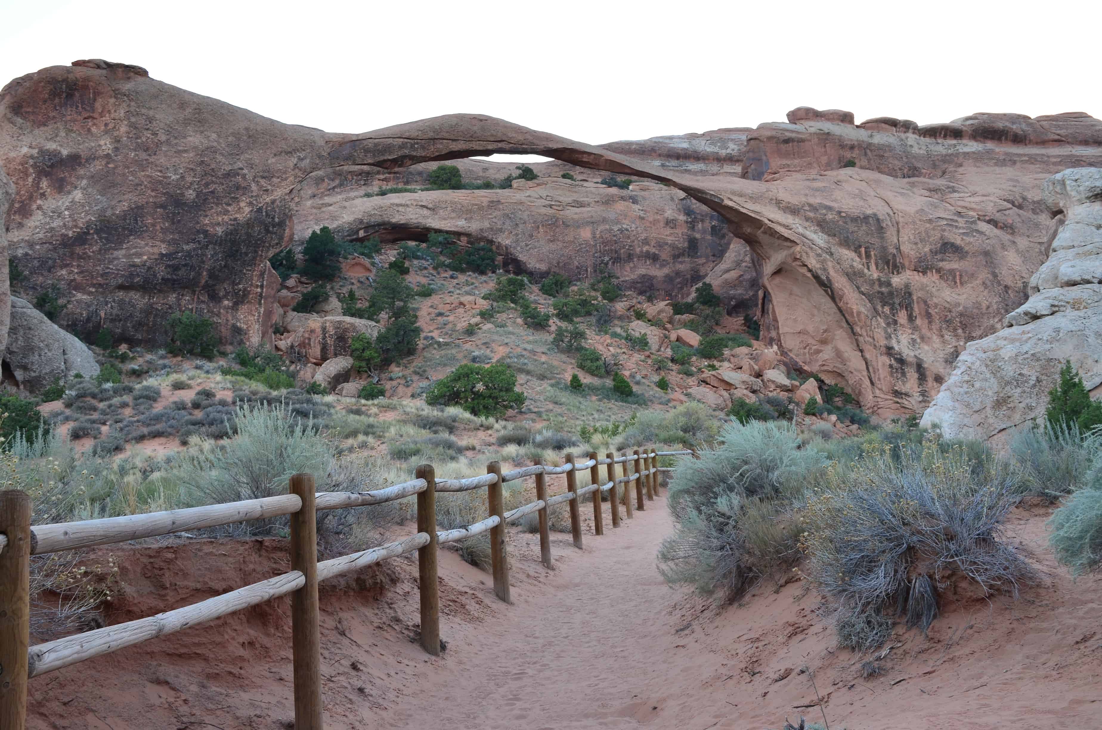 Landscape Arch on the Devil's Garden Trail at Arches National Park in Utah