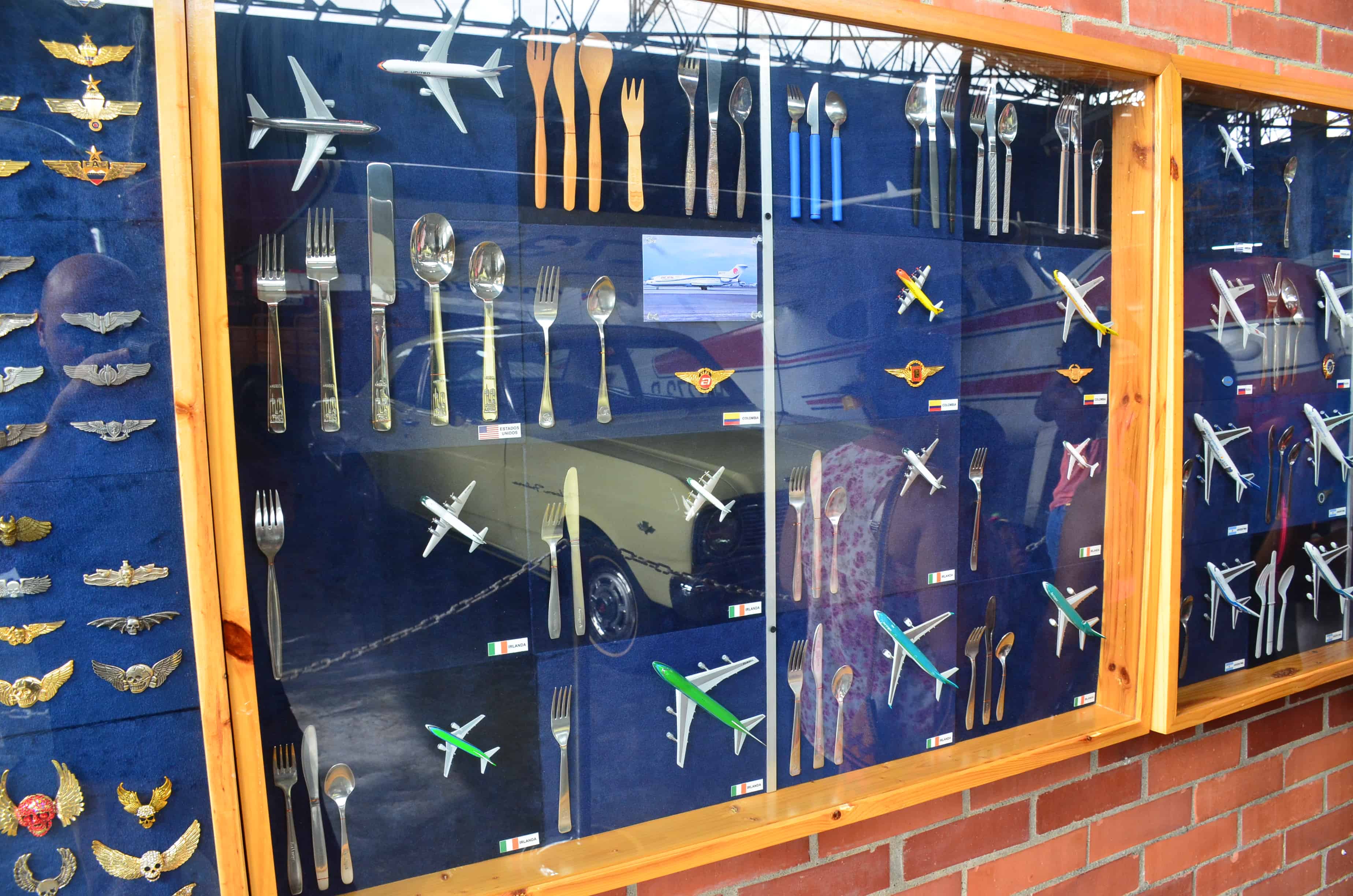Airline cutlery at Fénix Air Museum in Palmira, Valle del Cauca, Colombia