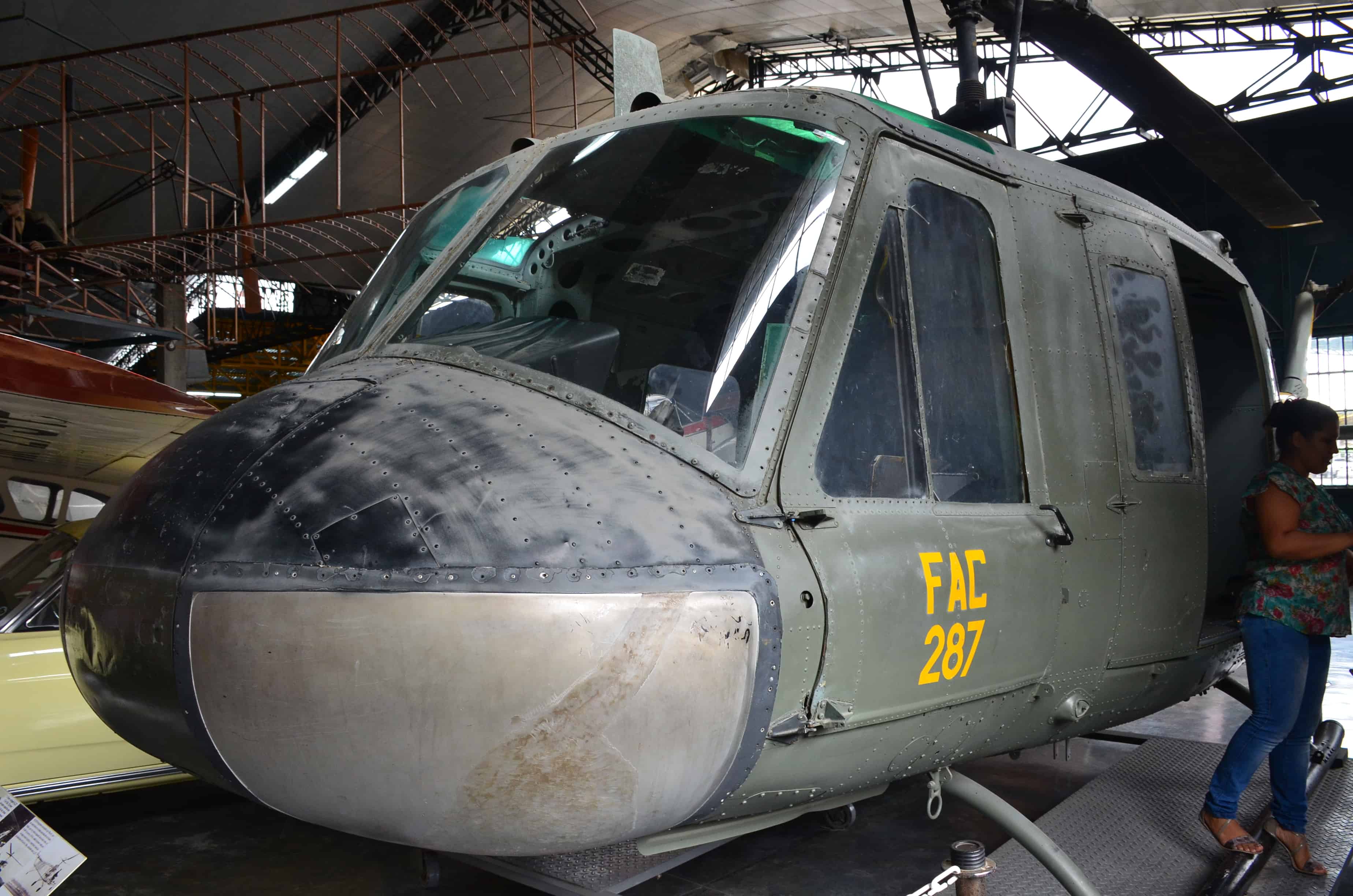 Colombian military helicopter at Fénix Air Museum in Palmira, Valle del Cauca, Colombia