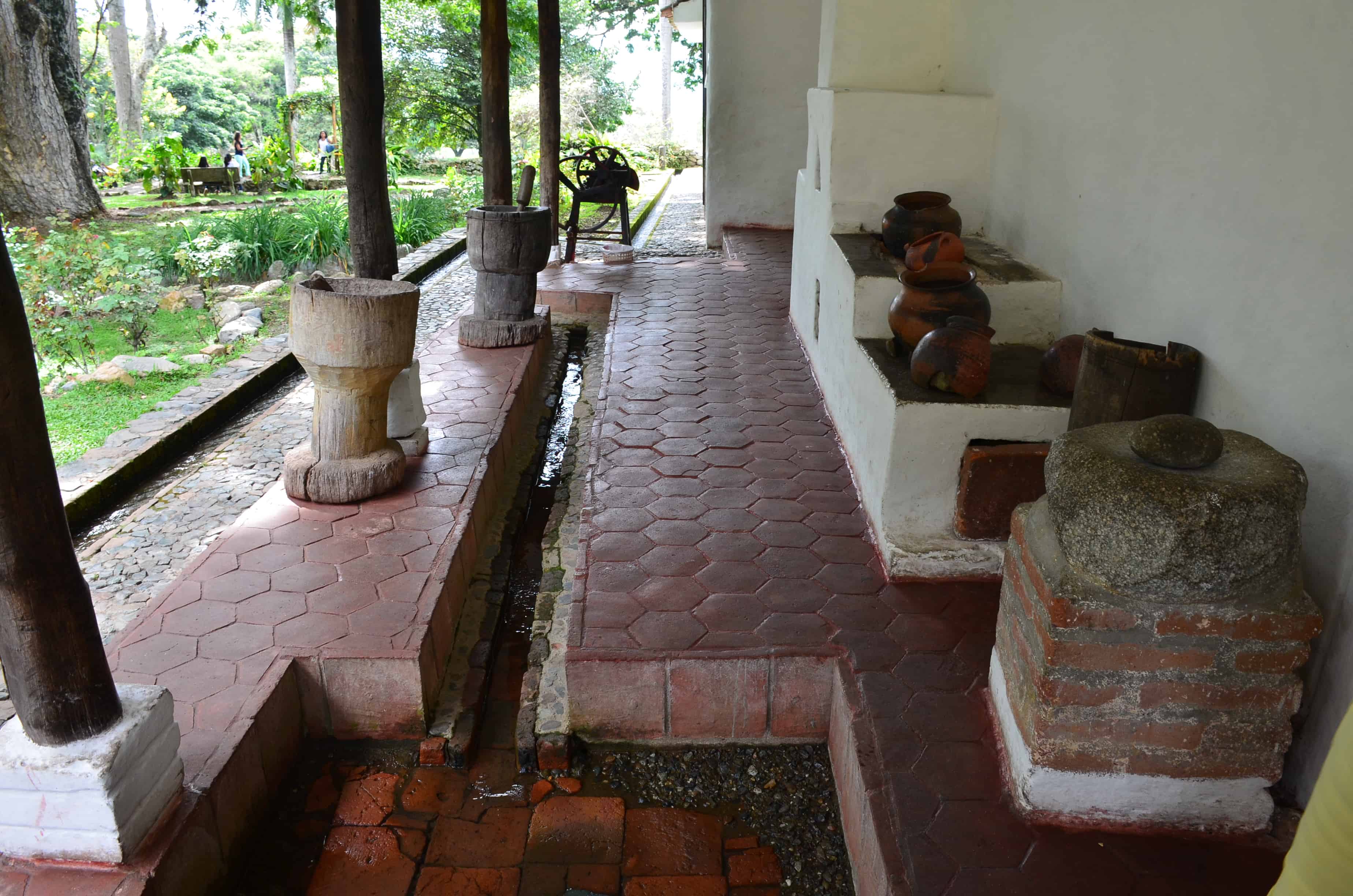 Kitchen at Hacienda El Paraíso in Valle del Cauca, Colombia