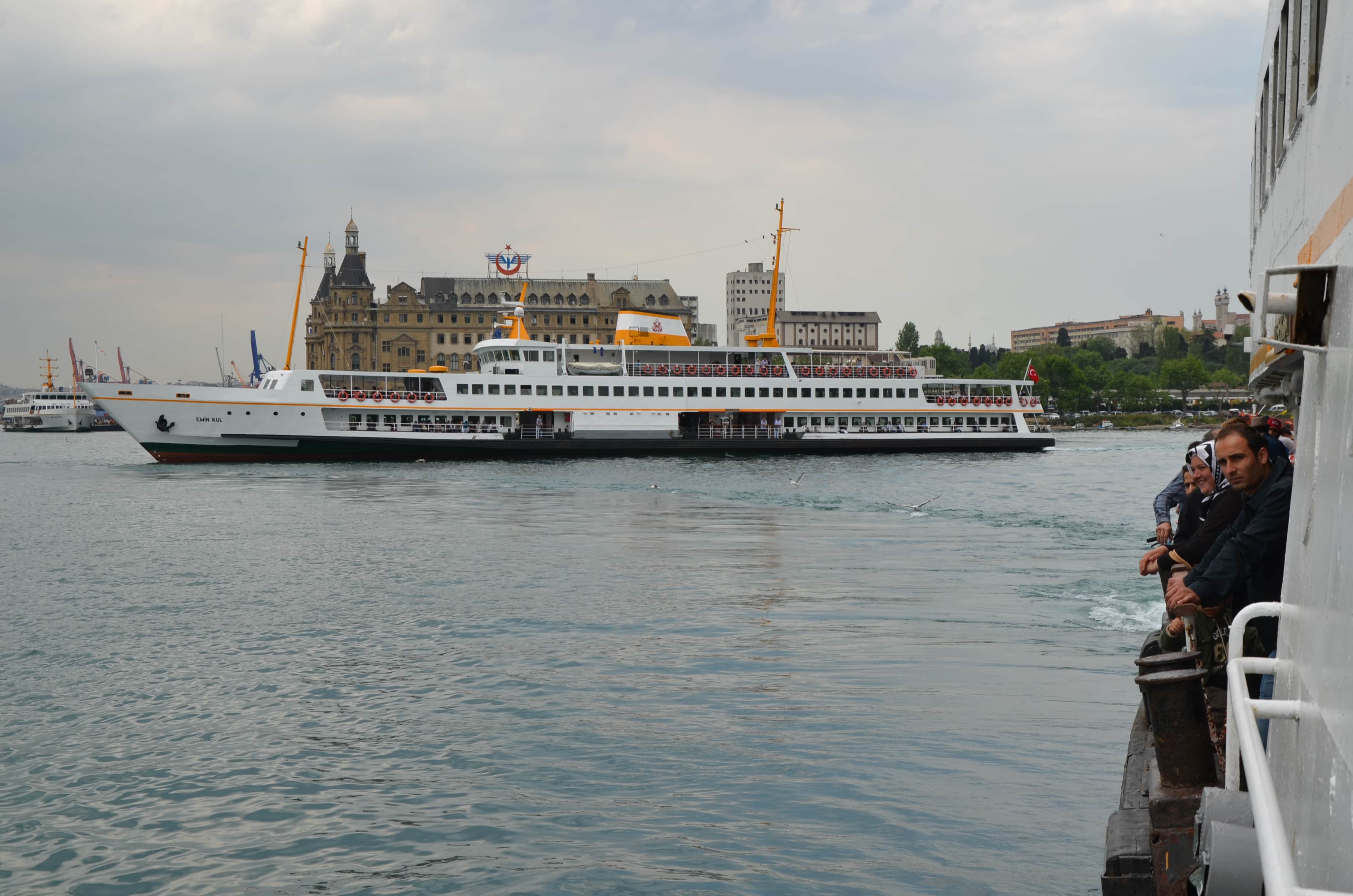 A ferry leaving Kadıköy in Kadıköy, Istanbul, Turkey