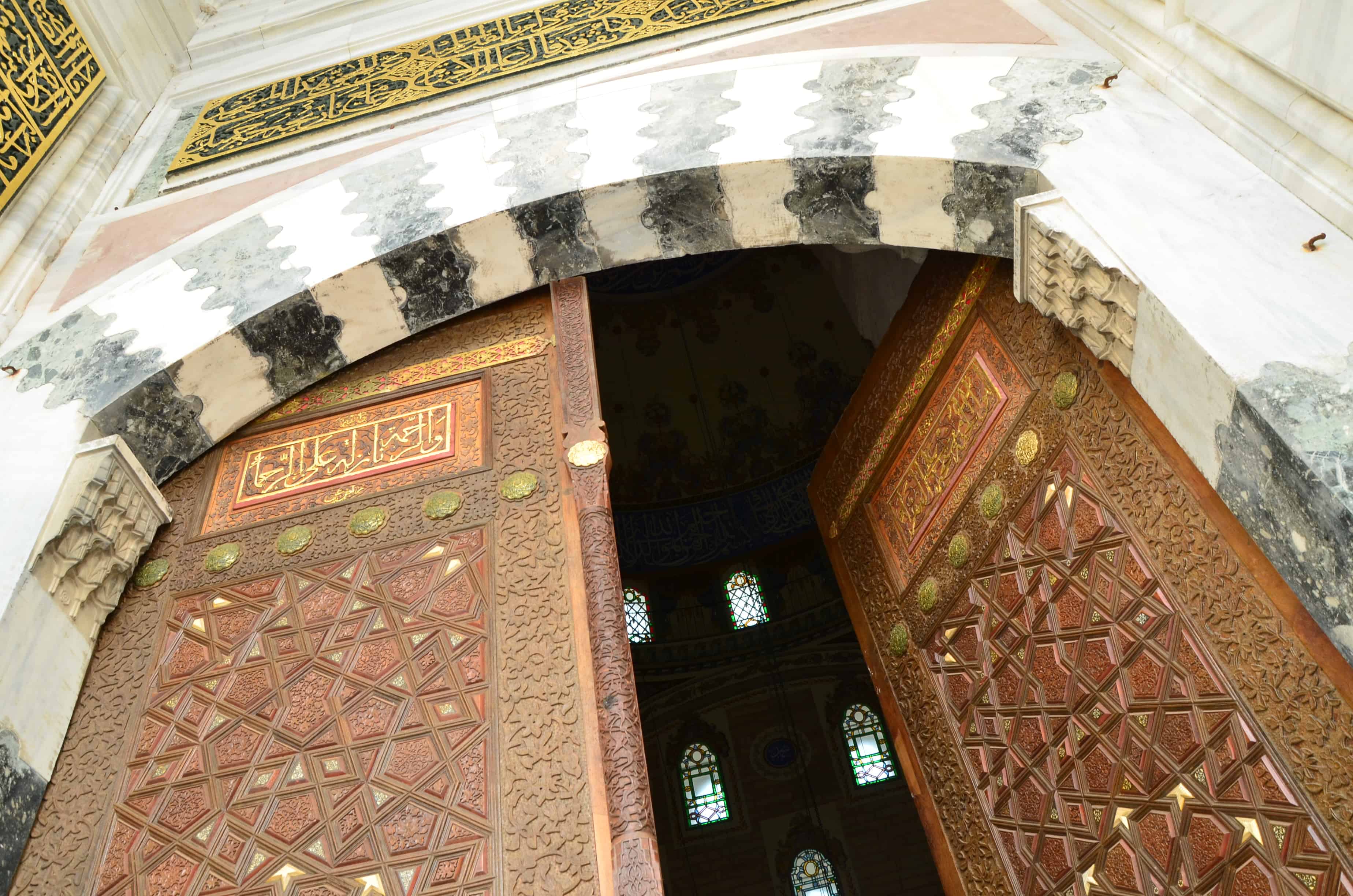 Doors to the prayer hall at the Bayezid II Mosque
