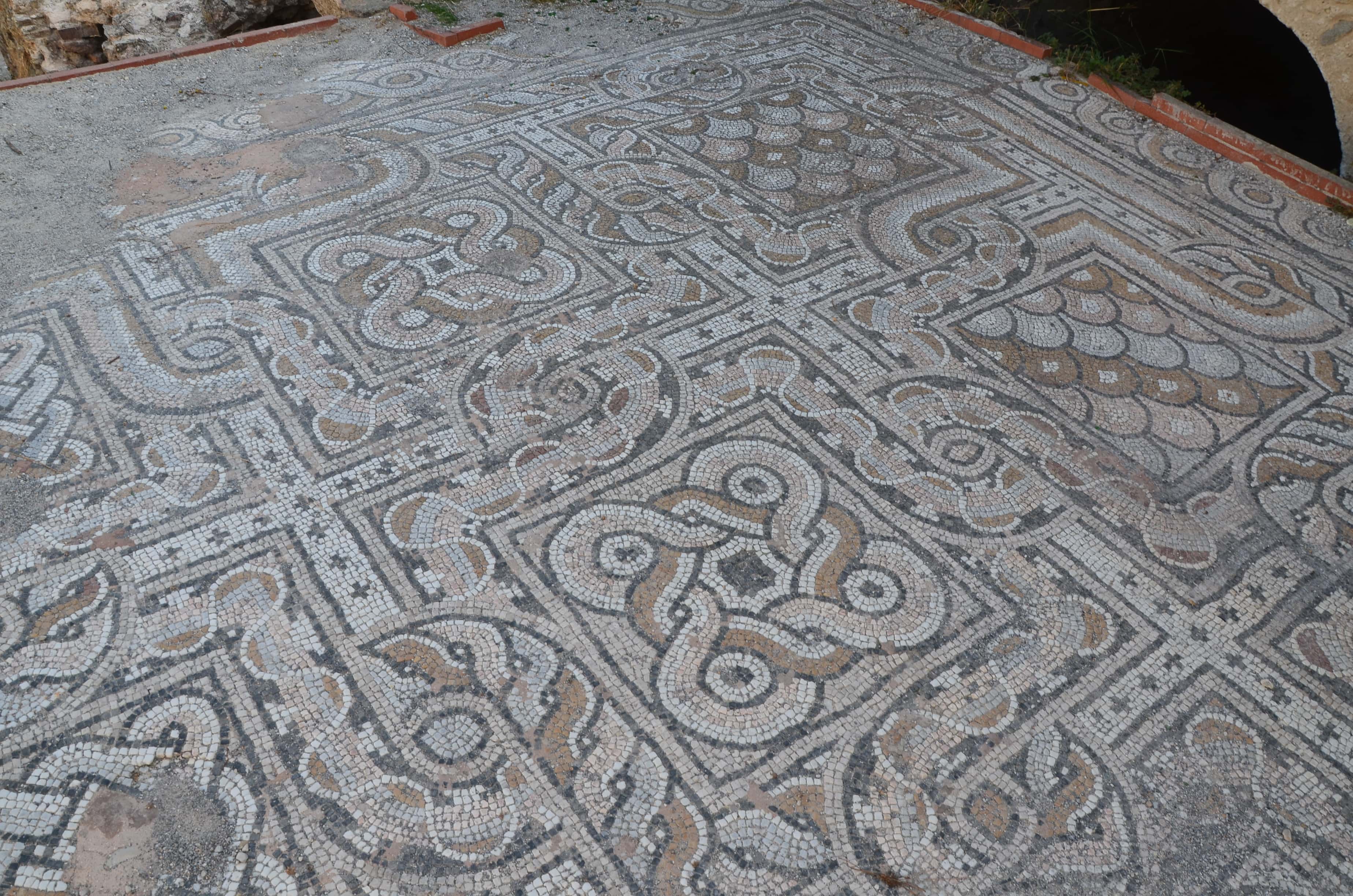 Mosaic in the Gymnasium in the Western Excavation Area in Kos, Greece
