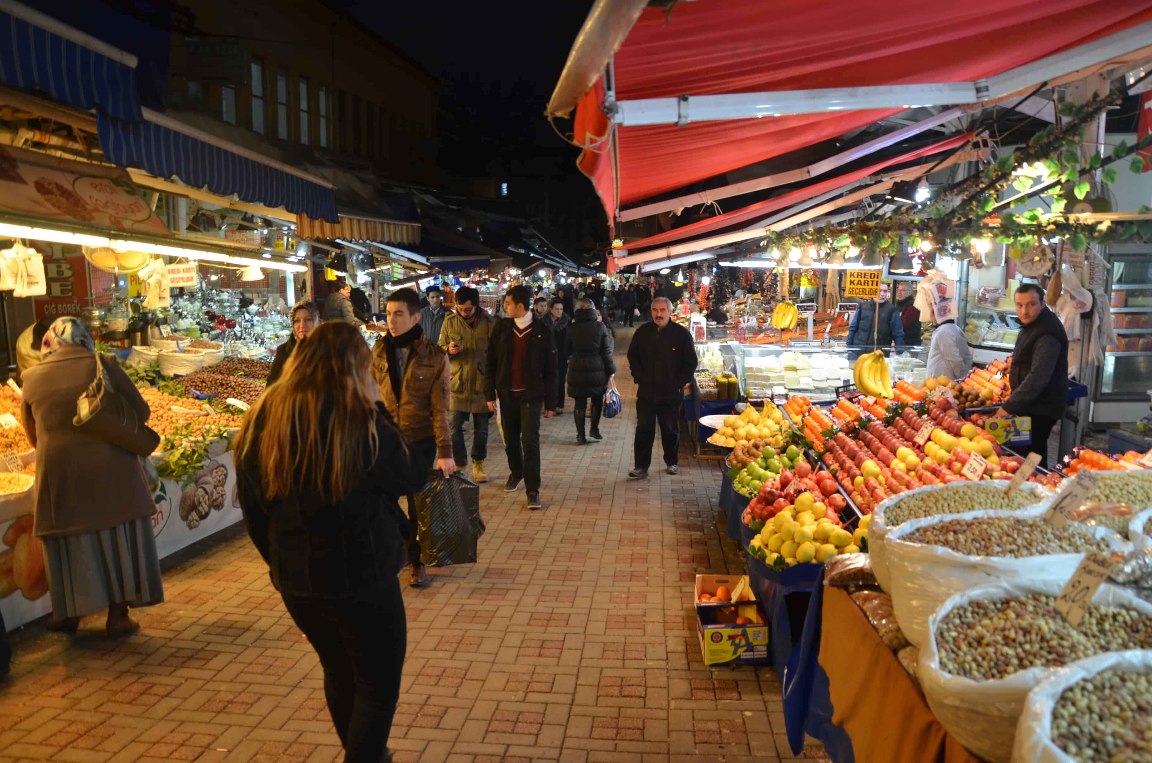 Food market in Bursa, Turkey