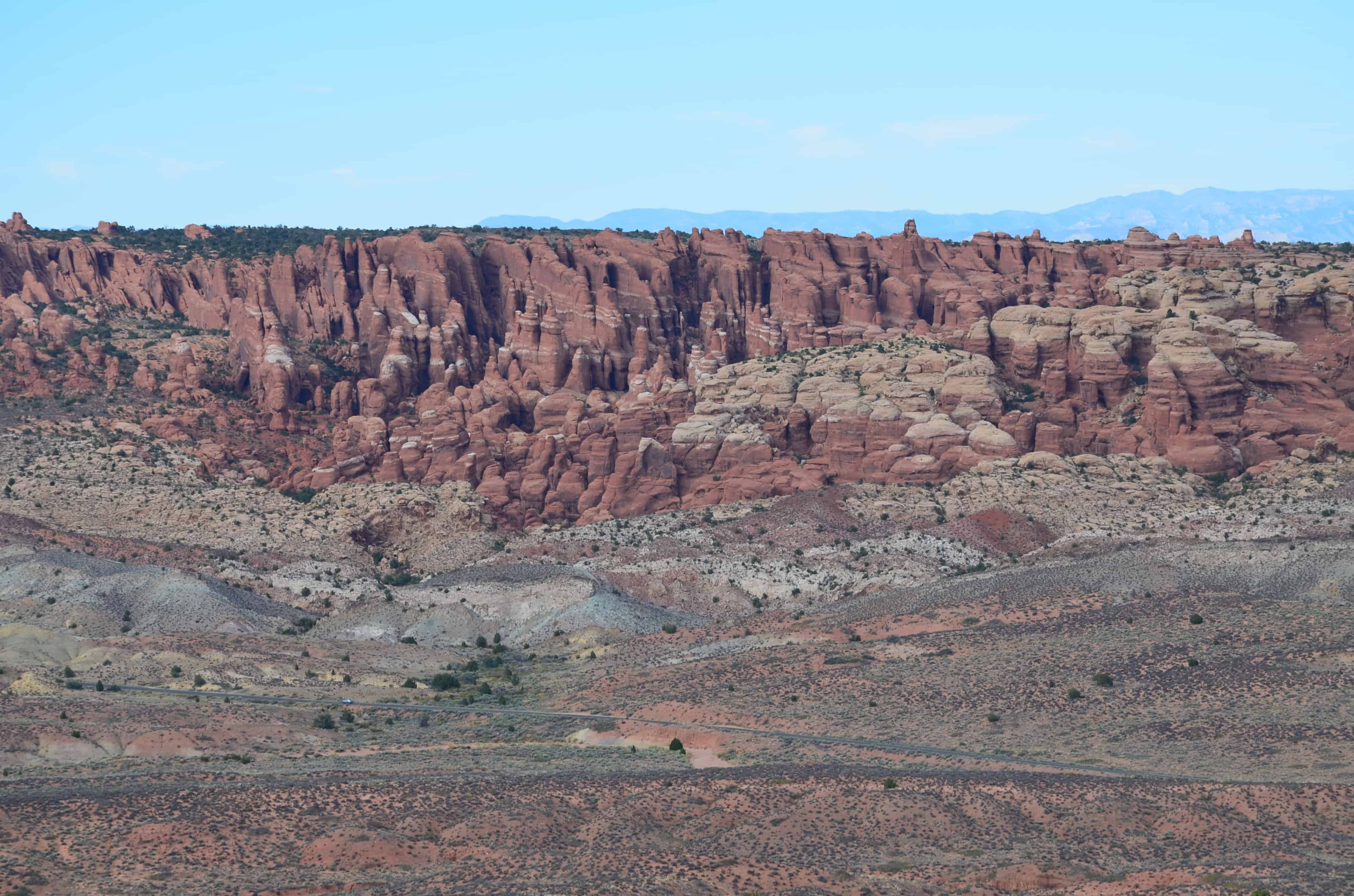 Fiery Furnace from Panorama Point at Arches National Park in Utah