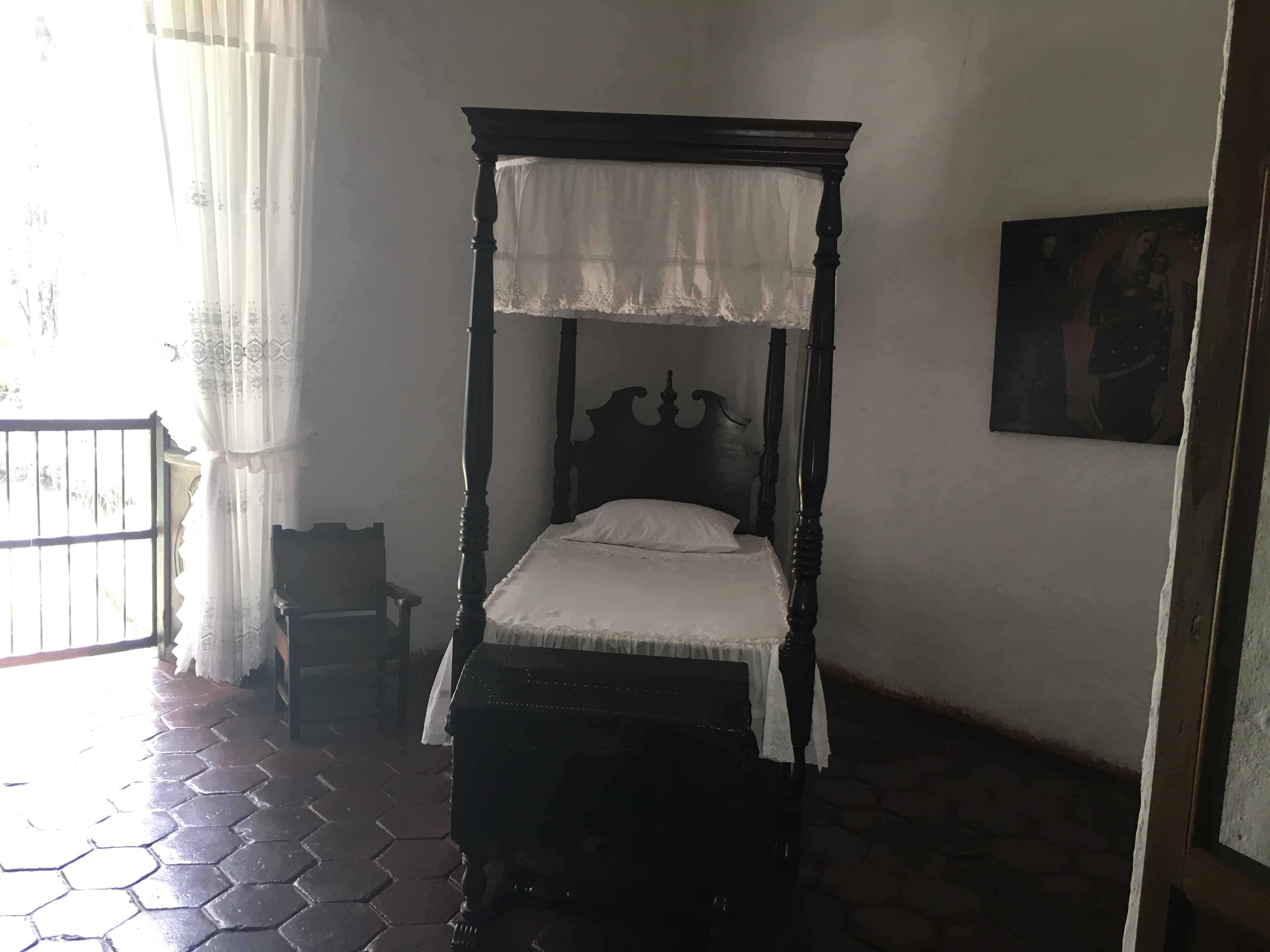 María's room at Hacienda El Paraíso in Valle del Cauca, Colombia