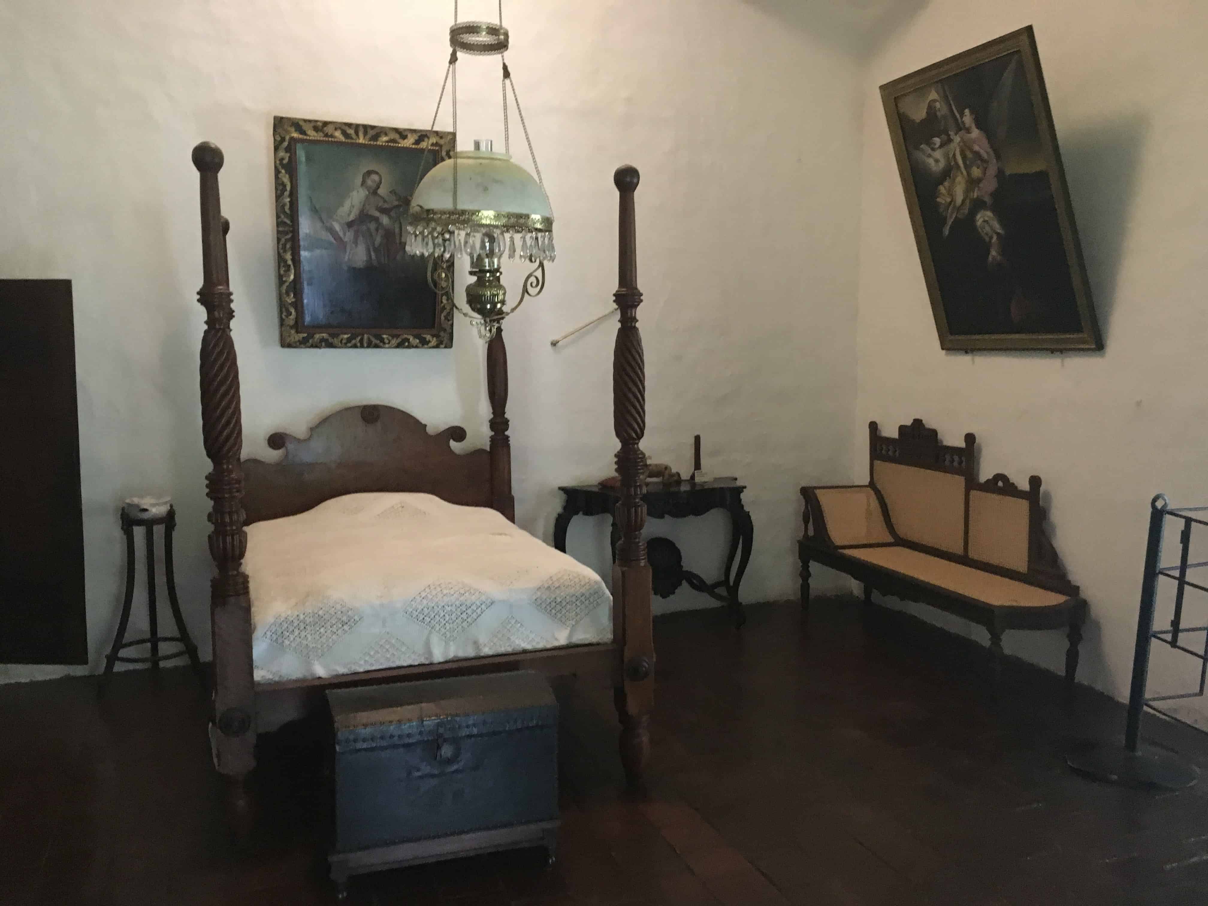 Bedroom at Hacienda Piedechinche at the Sugarcane Museum in Valle del Cauca, Colombia