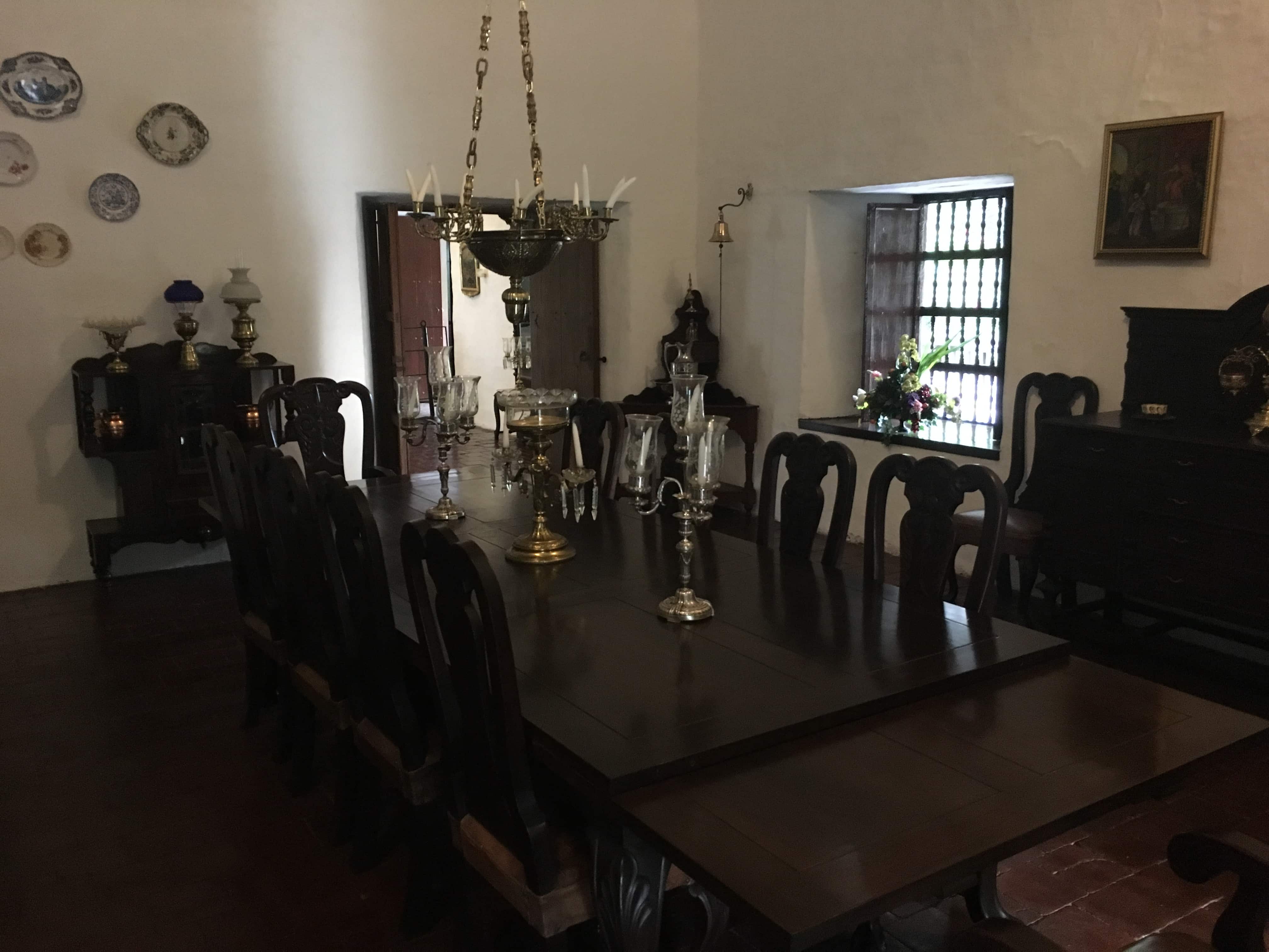 Dining room at Hacienda Piedechinche