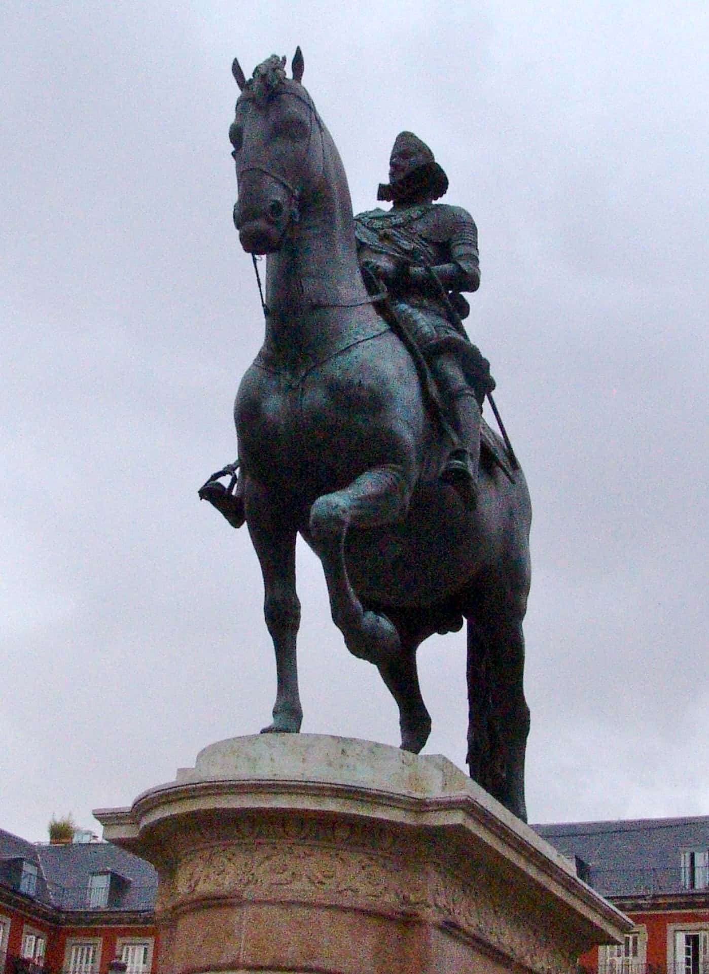 Statue of Felipe III in Plaza Mayor