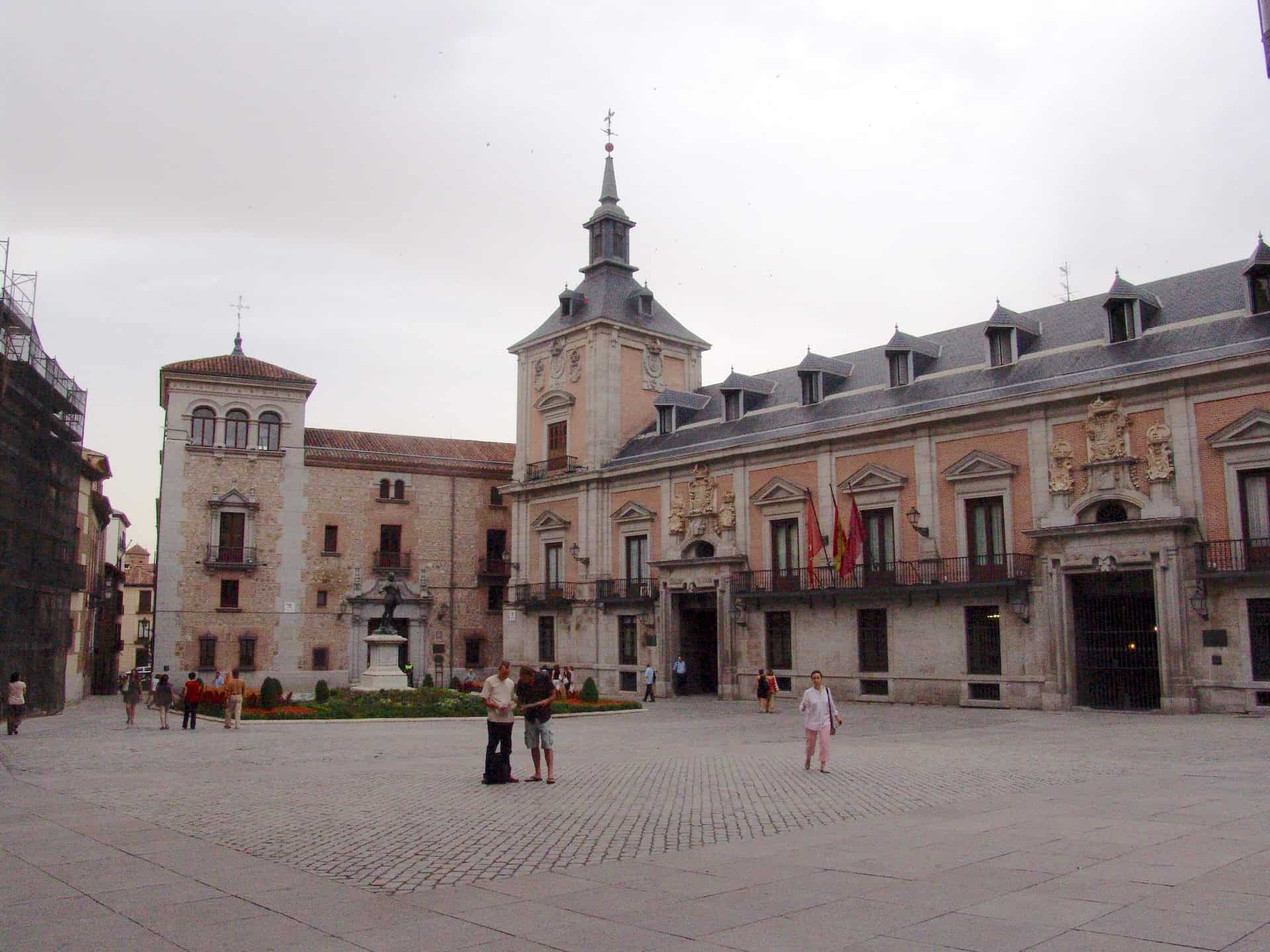 Plaza de la Villa in the Historic Center of Madrid, Spain