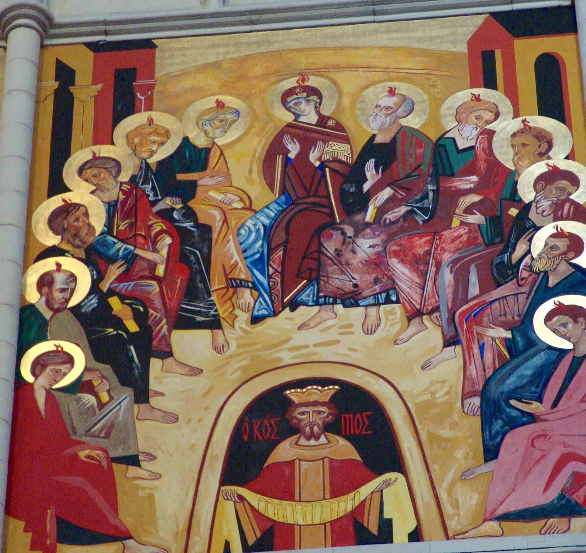 Mural of the Twelve Apostles and the Virgin Mary