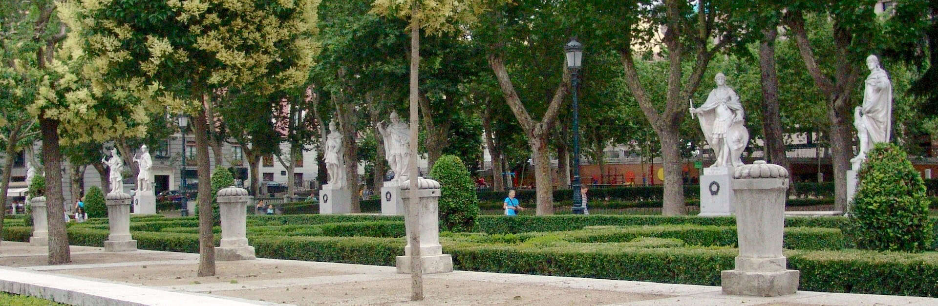 A row of statues of Gothic kings at Plaza de Oriente