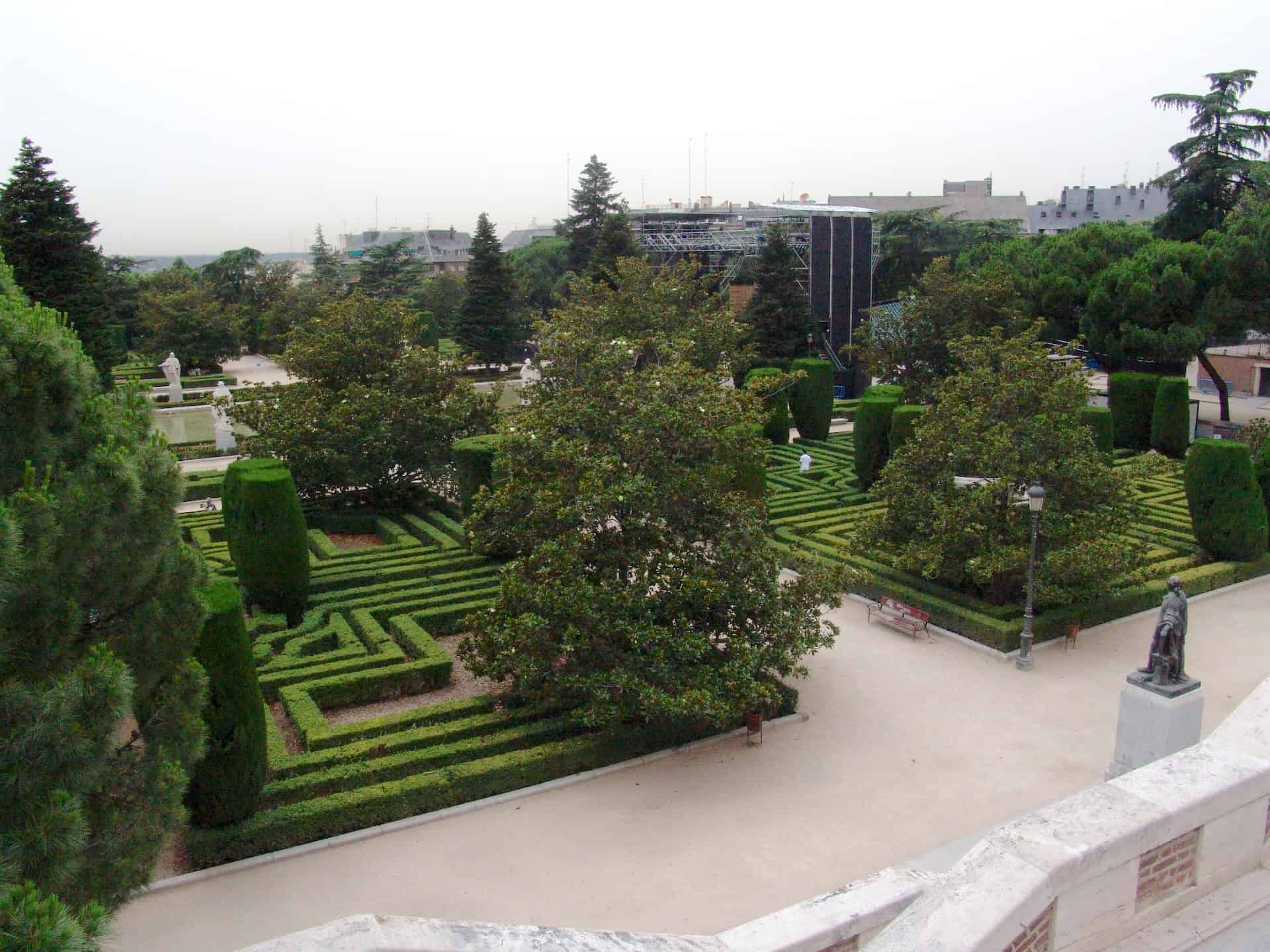 Sabatini Gardens at the Royal Palace in Madrid, Spain