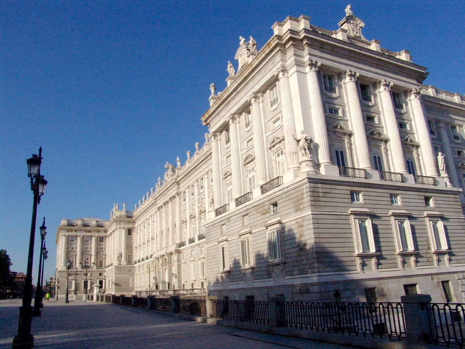 East façade of the Royal Palace in Madrid, Spain