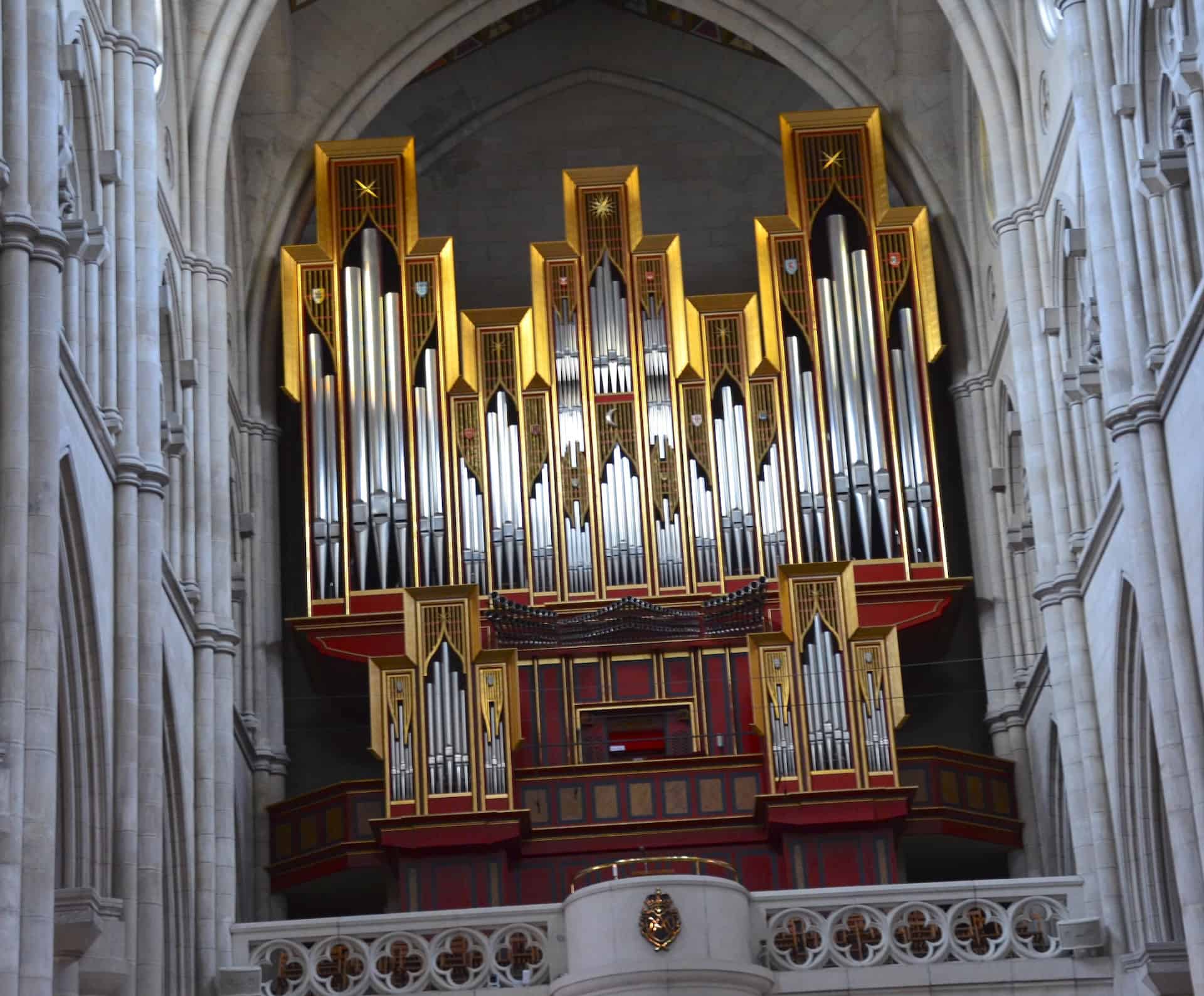 Organ at the Almudena Cathedral in Madrid, Spain