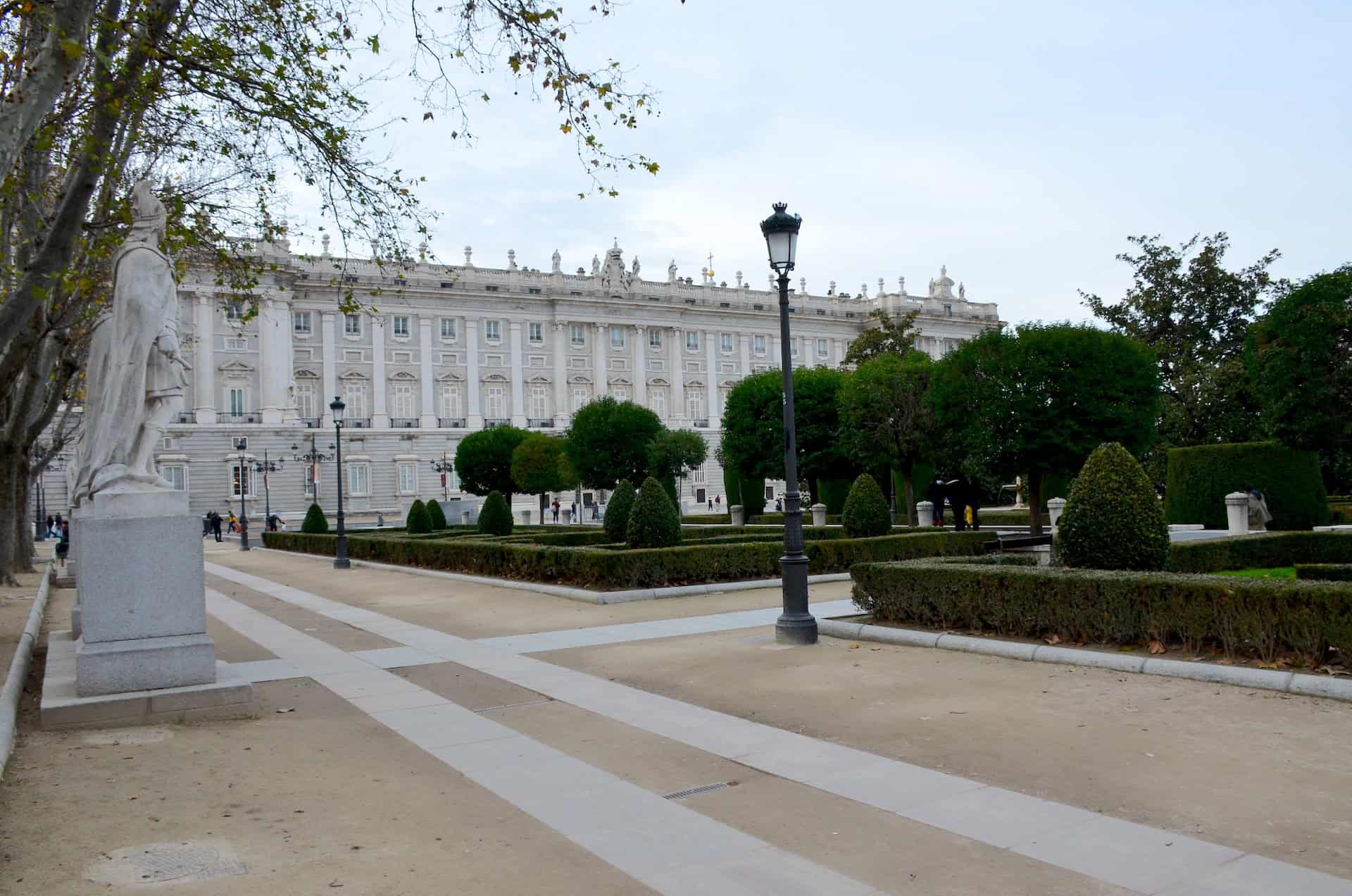 Plaza de Oriente in the Historic Center of Madrid, Spain