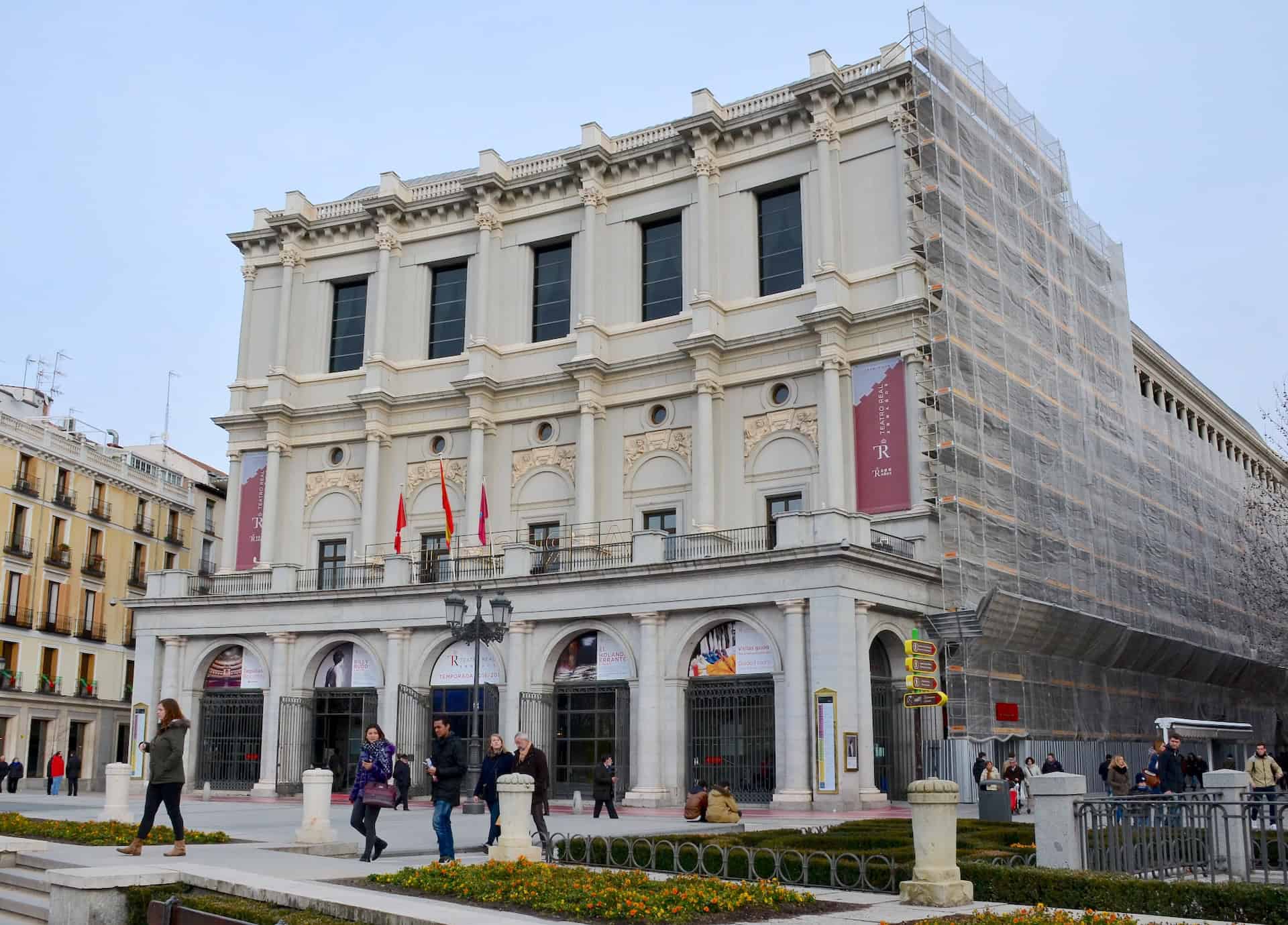 Royal Theatre at Plaza de Oriente in the Historic Center of Madrid, Spain