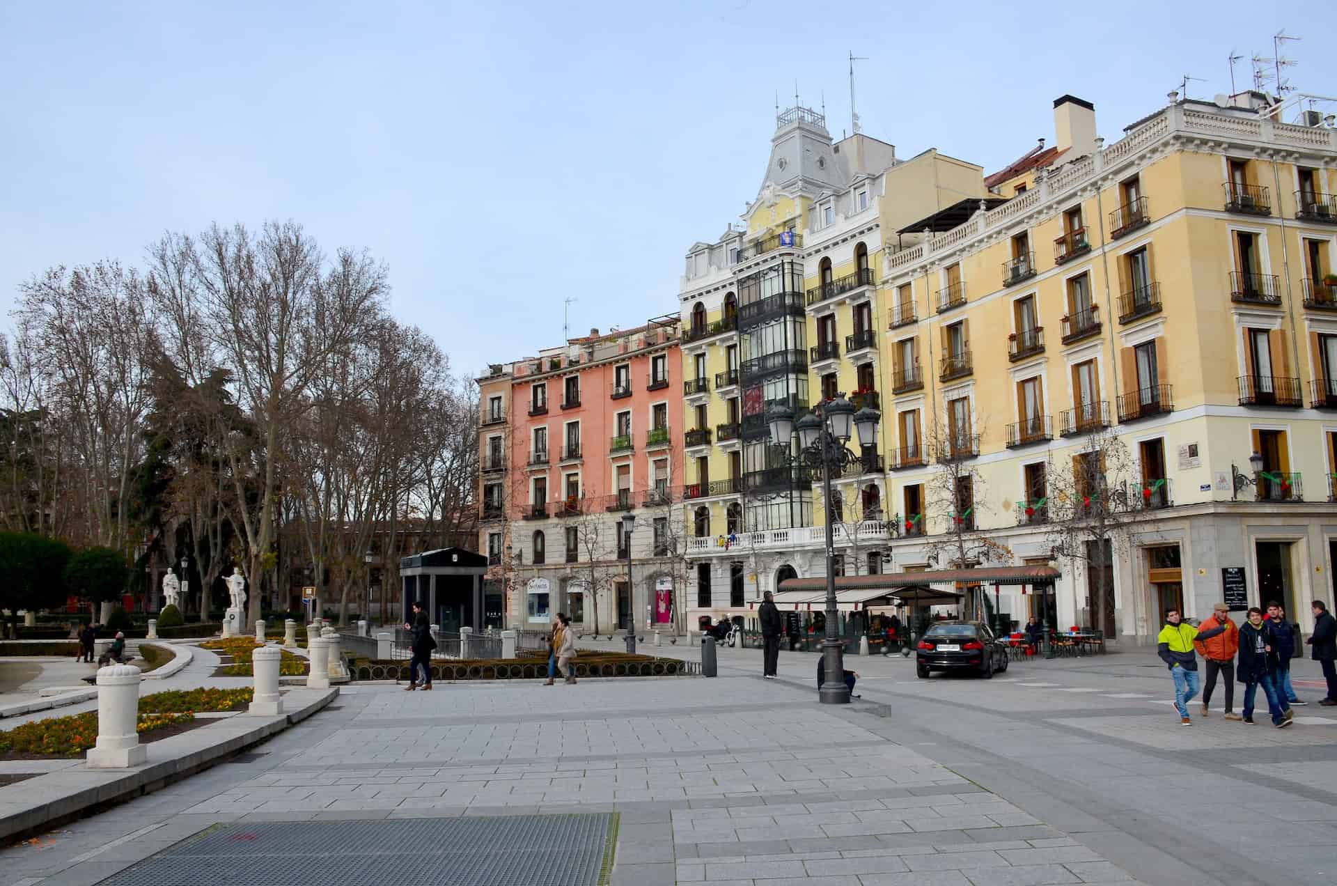 Plaza de Oriente in the Historic Center of Madrid, Spain