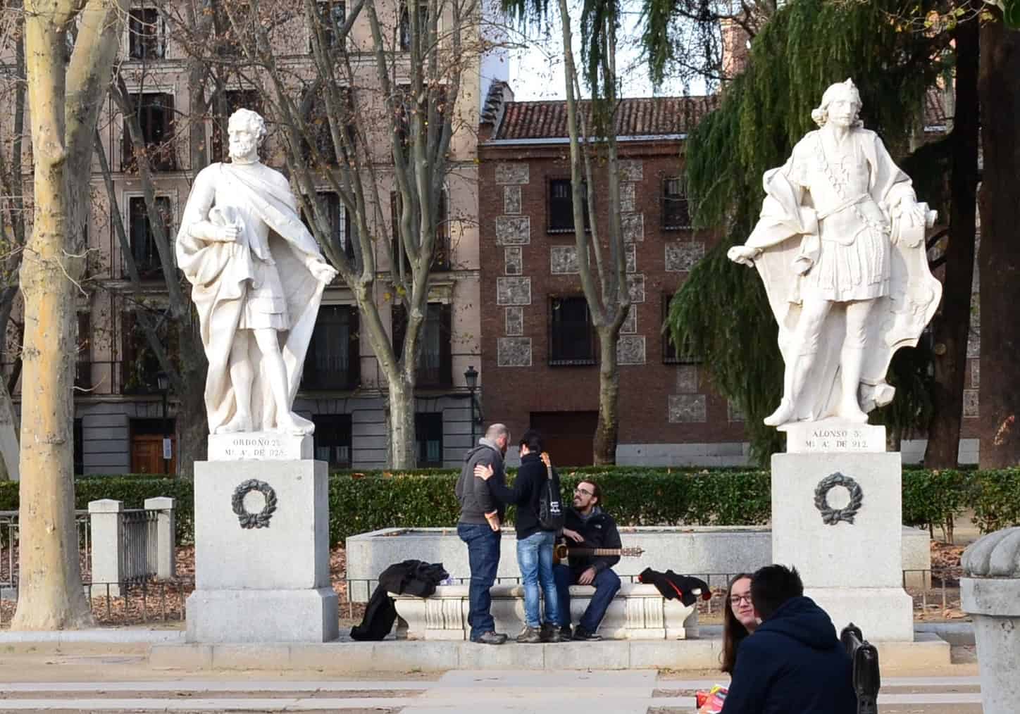 Statues of Gothic kings at Plaza de Oriente