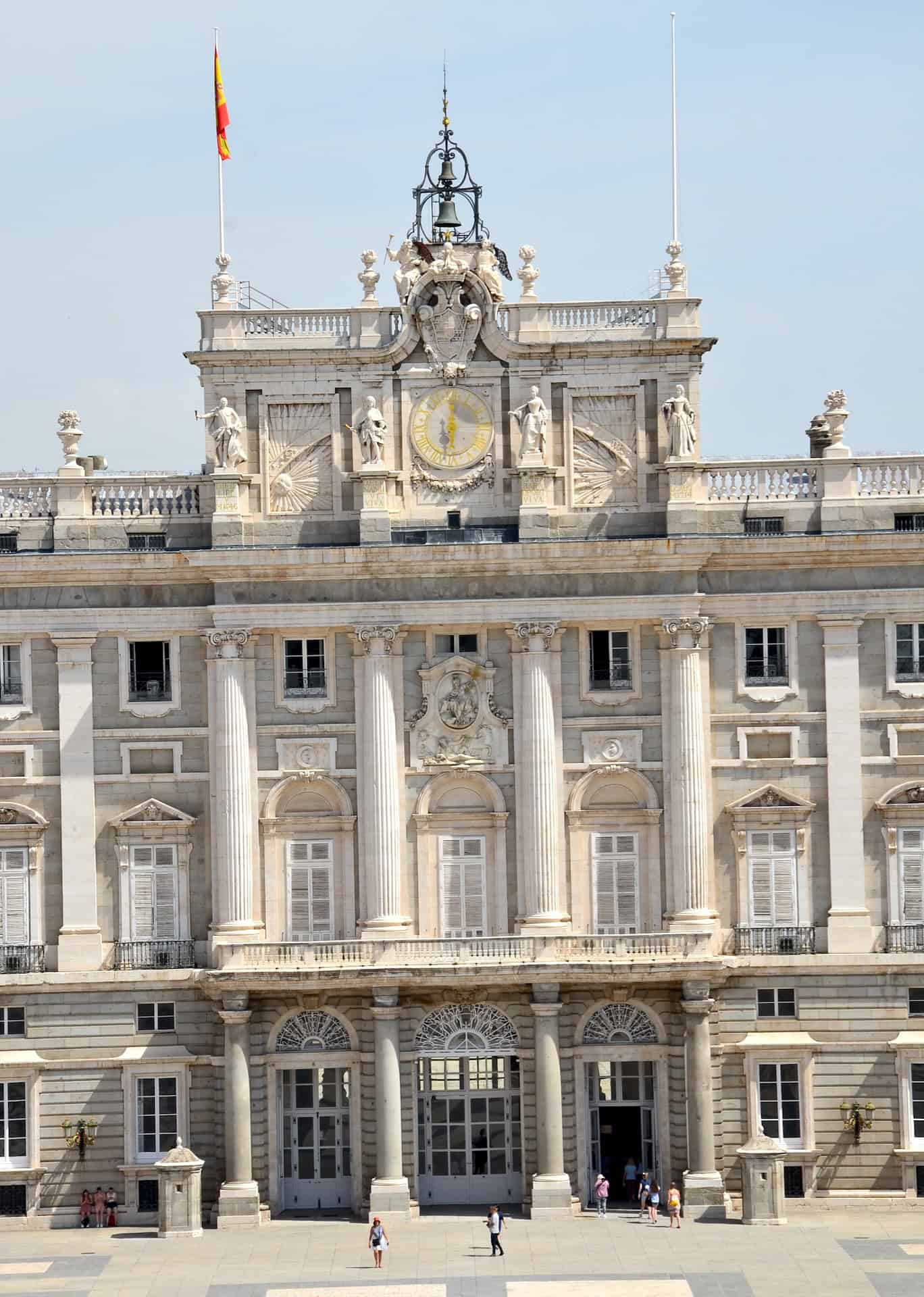 Façade of the Royal Palace in Madrid, Spain