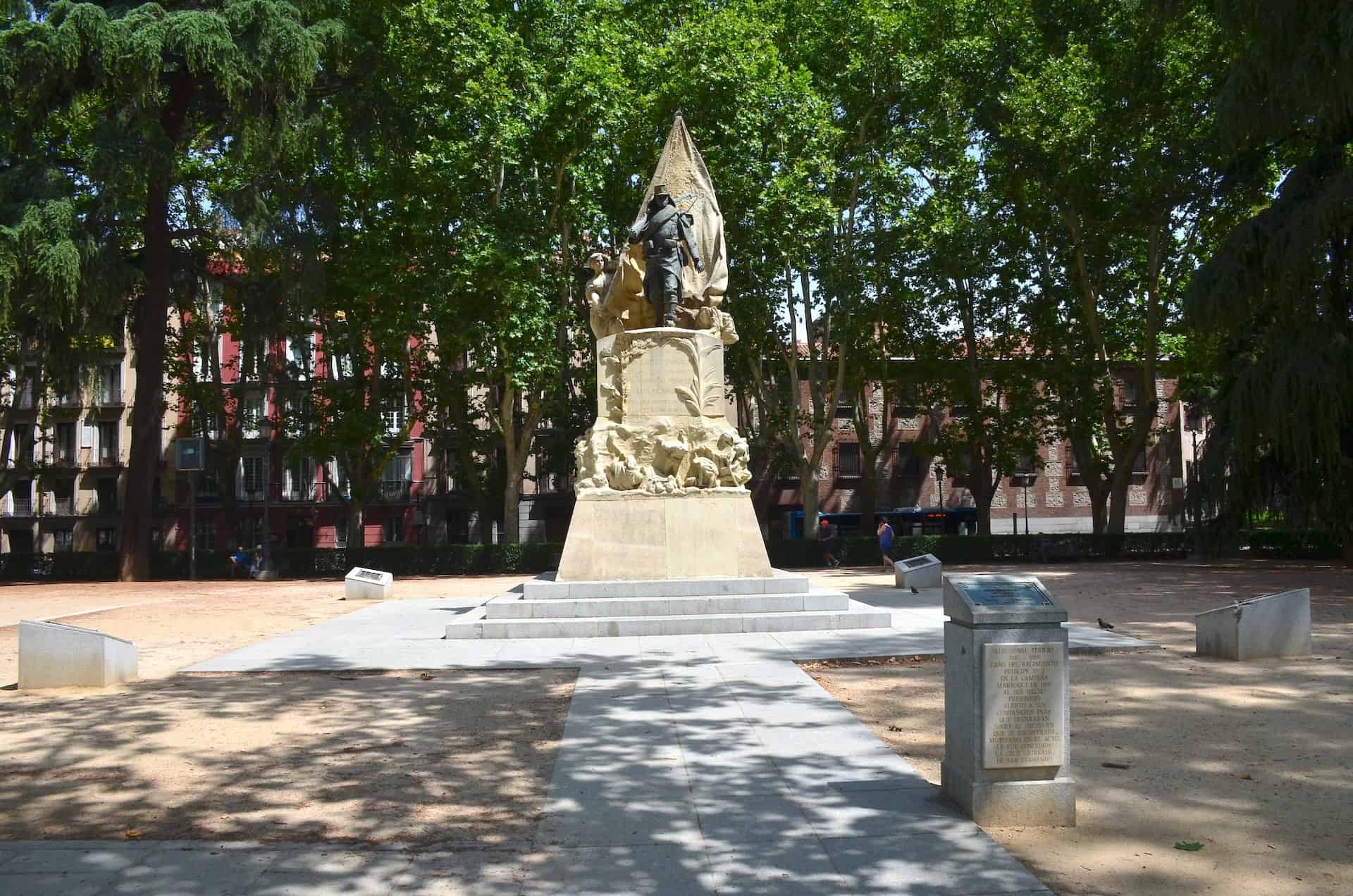 Cabo Noval Gardens at Plaza de Oriente in the Historic Center of Madrid, Spain