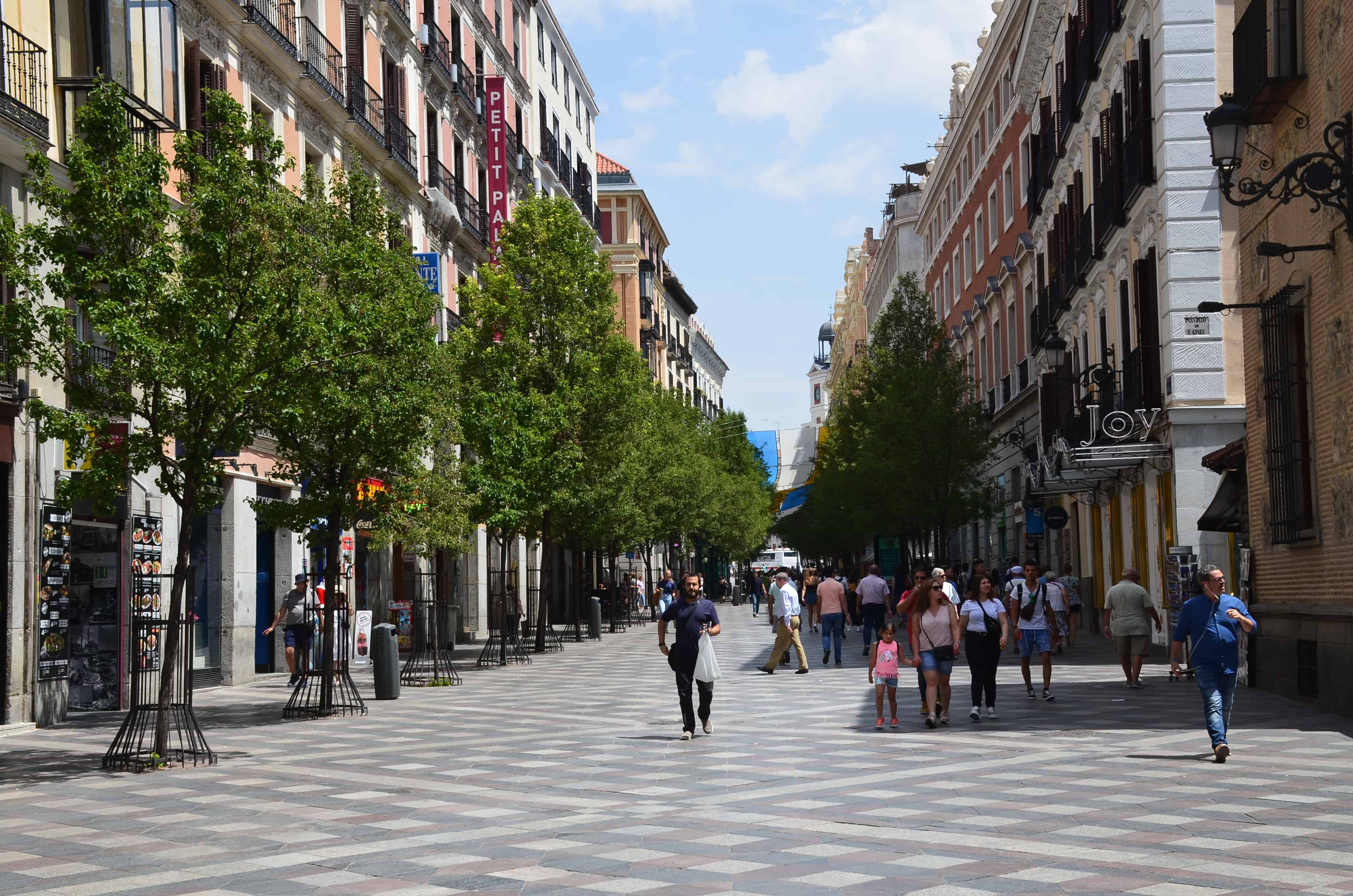 Walking down Calle del Arenal