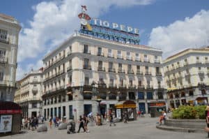 Building with the Tío Pepe sign