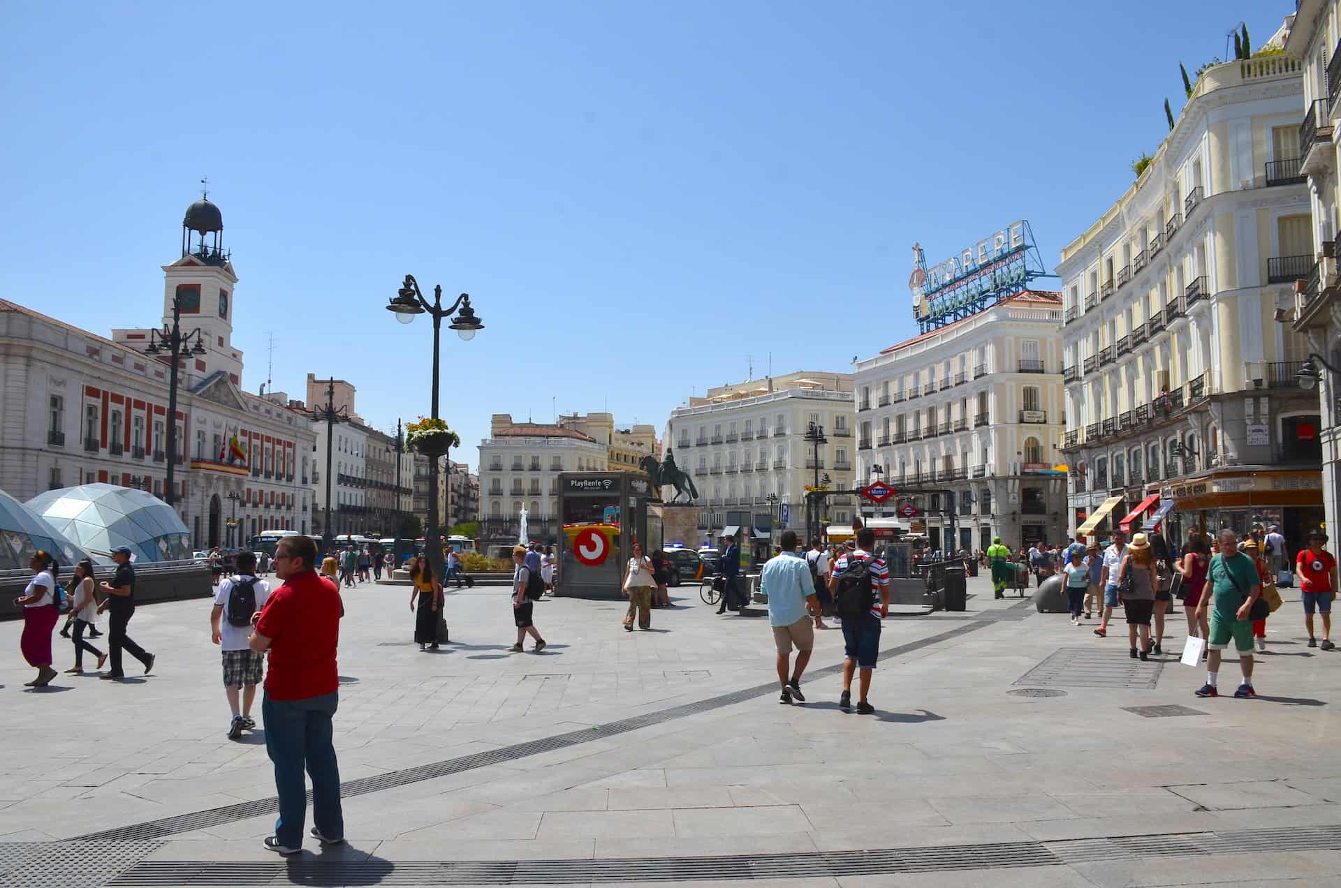 Looking west at Puerta del Sol