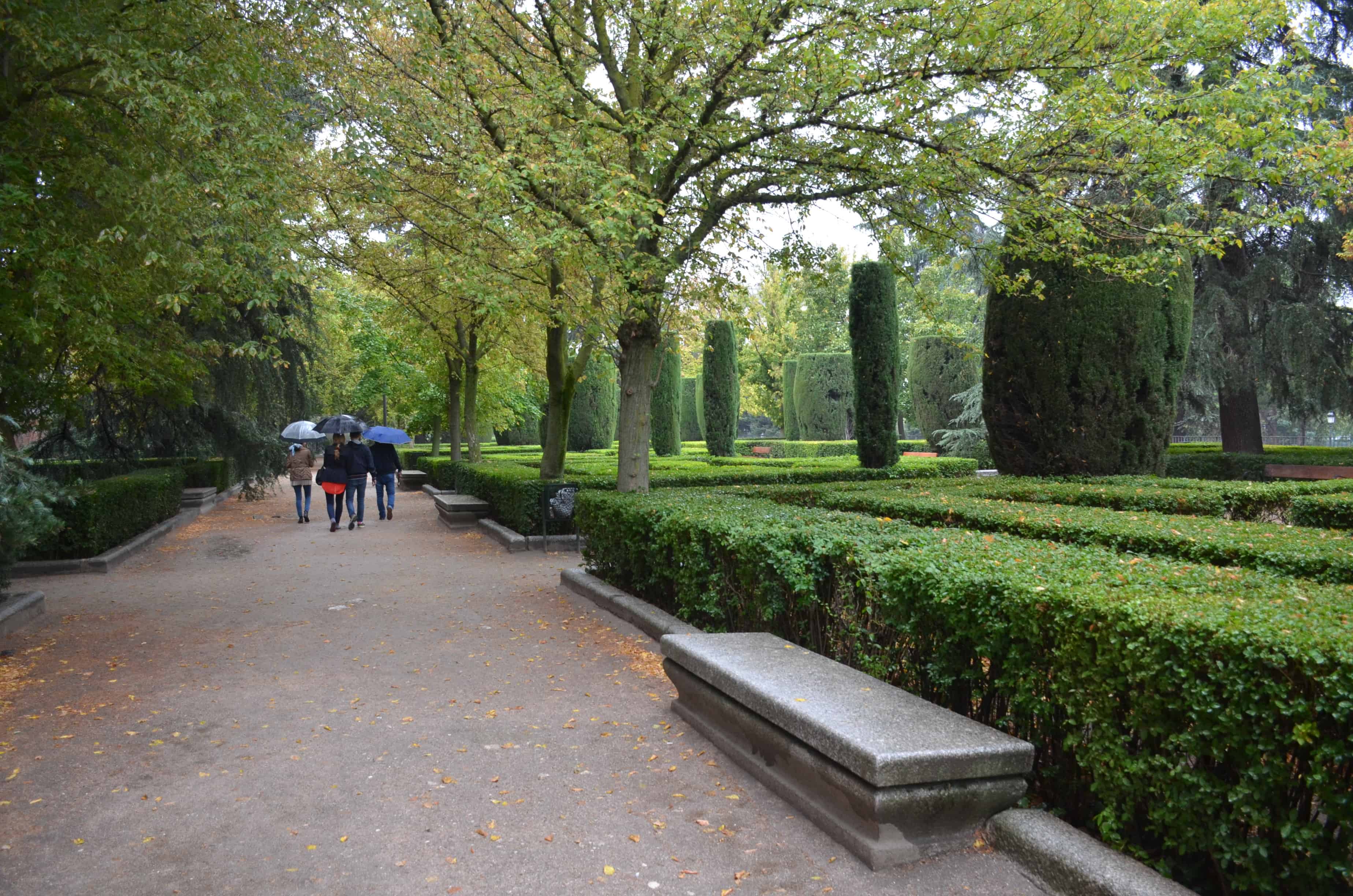 Sabatini Gardens in Madrid, Spain