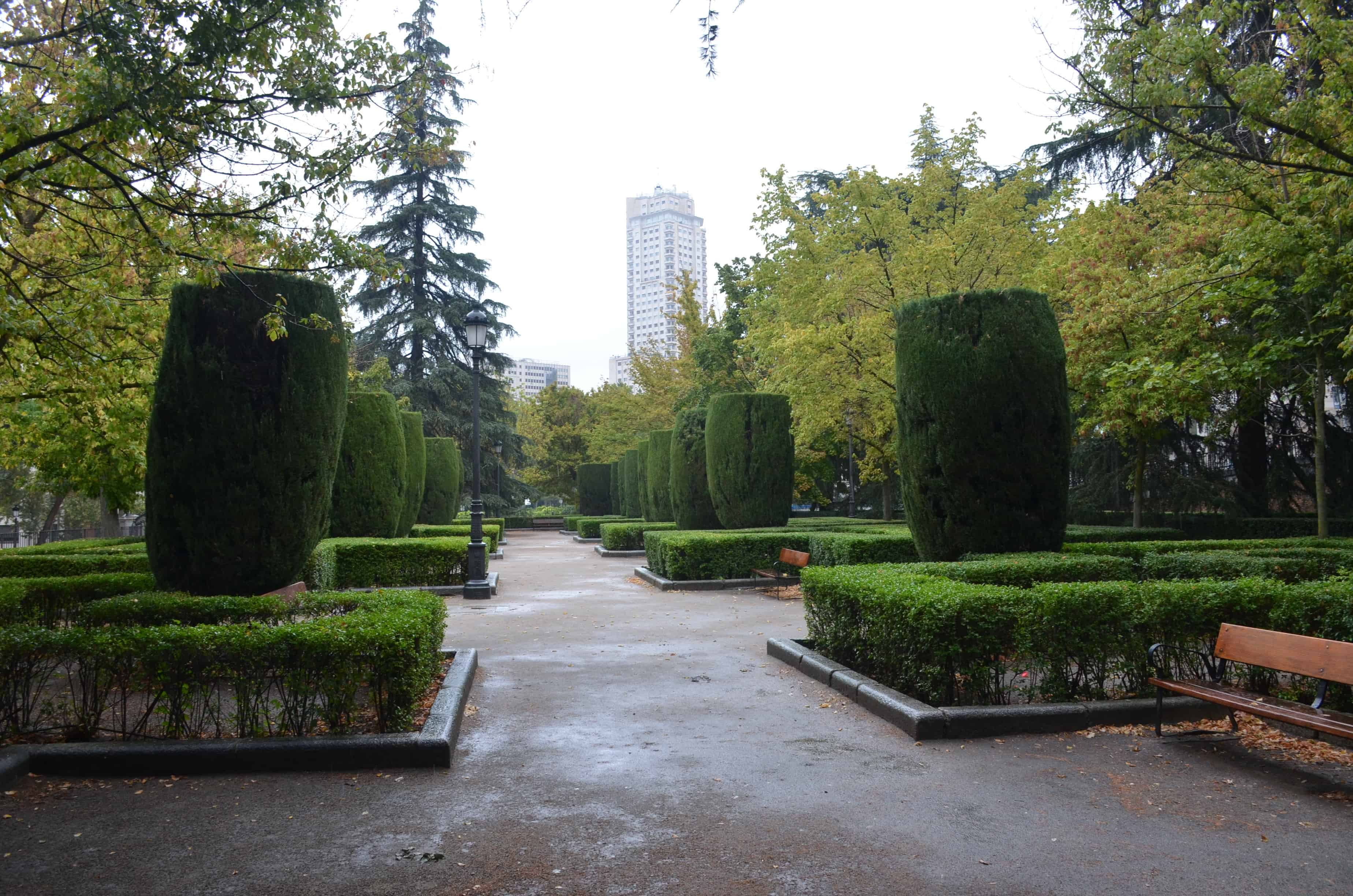 Sabatini Gardens in Madrid, Spain