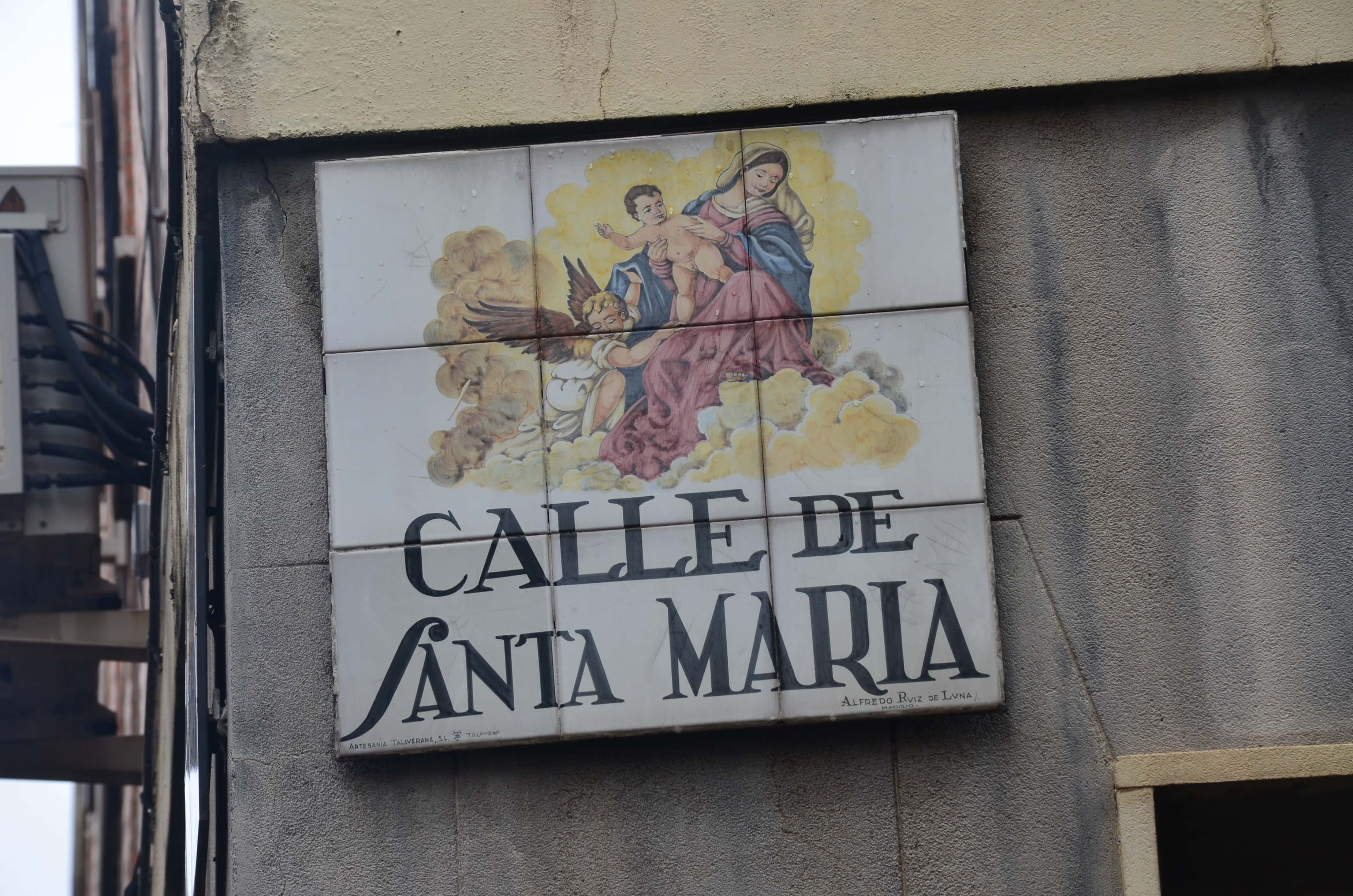 Street sign in Barrio de las Letras, Madrid, Spain
