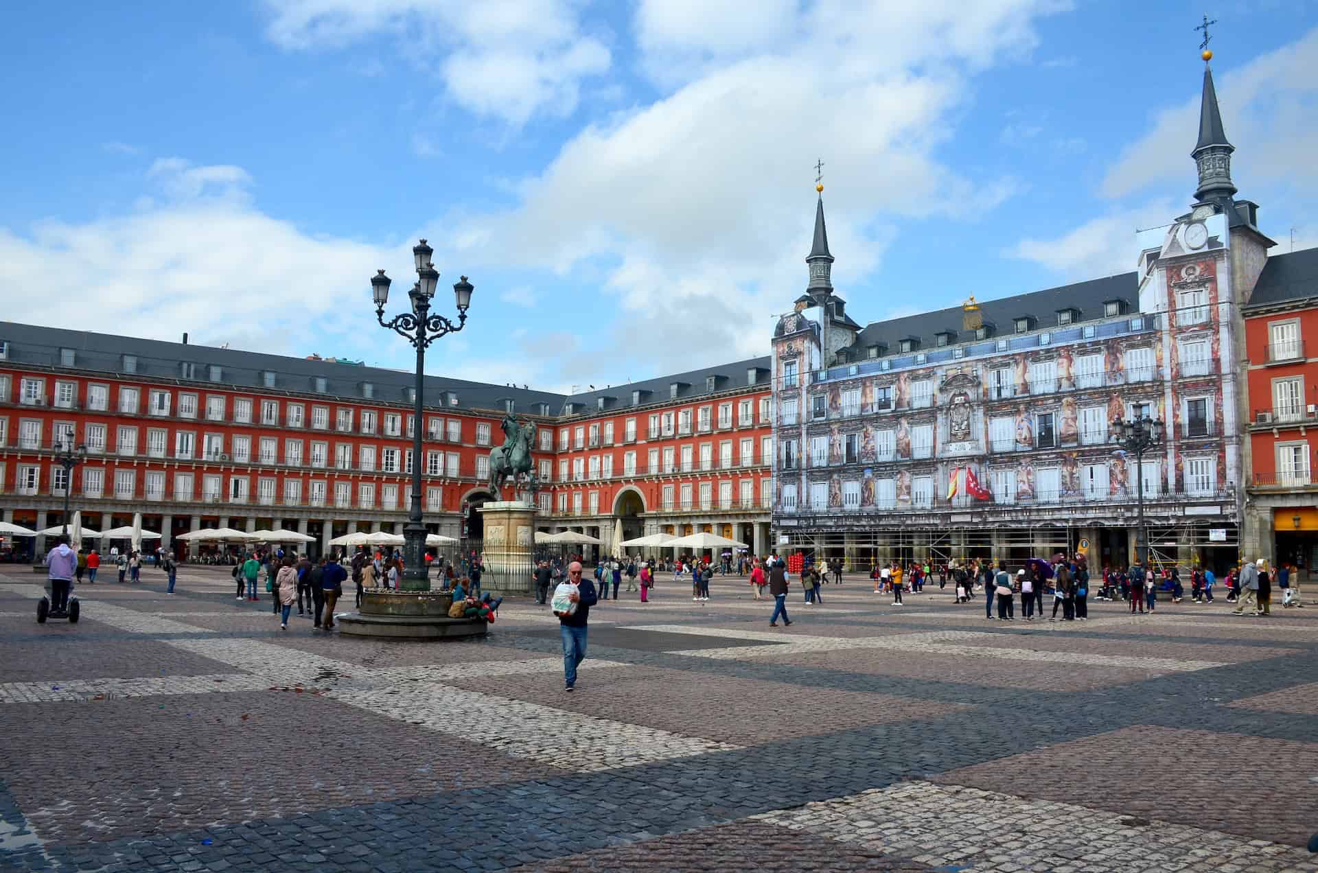 Plaza Mayor in the Historic Center of Madrid, Spain