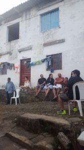 The party outside Marisol's house in Anserma before the wedding